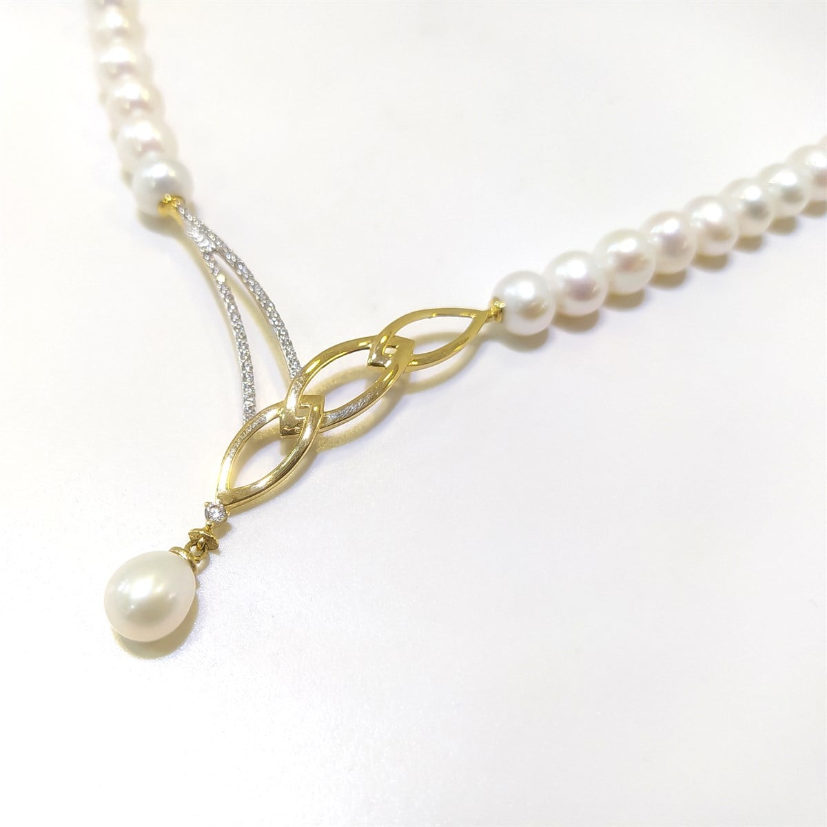 İnci Kolye 14 Ayar Altın