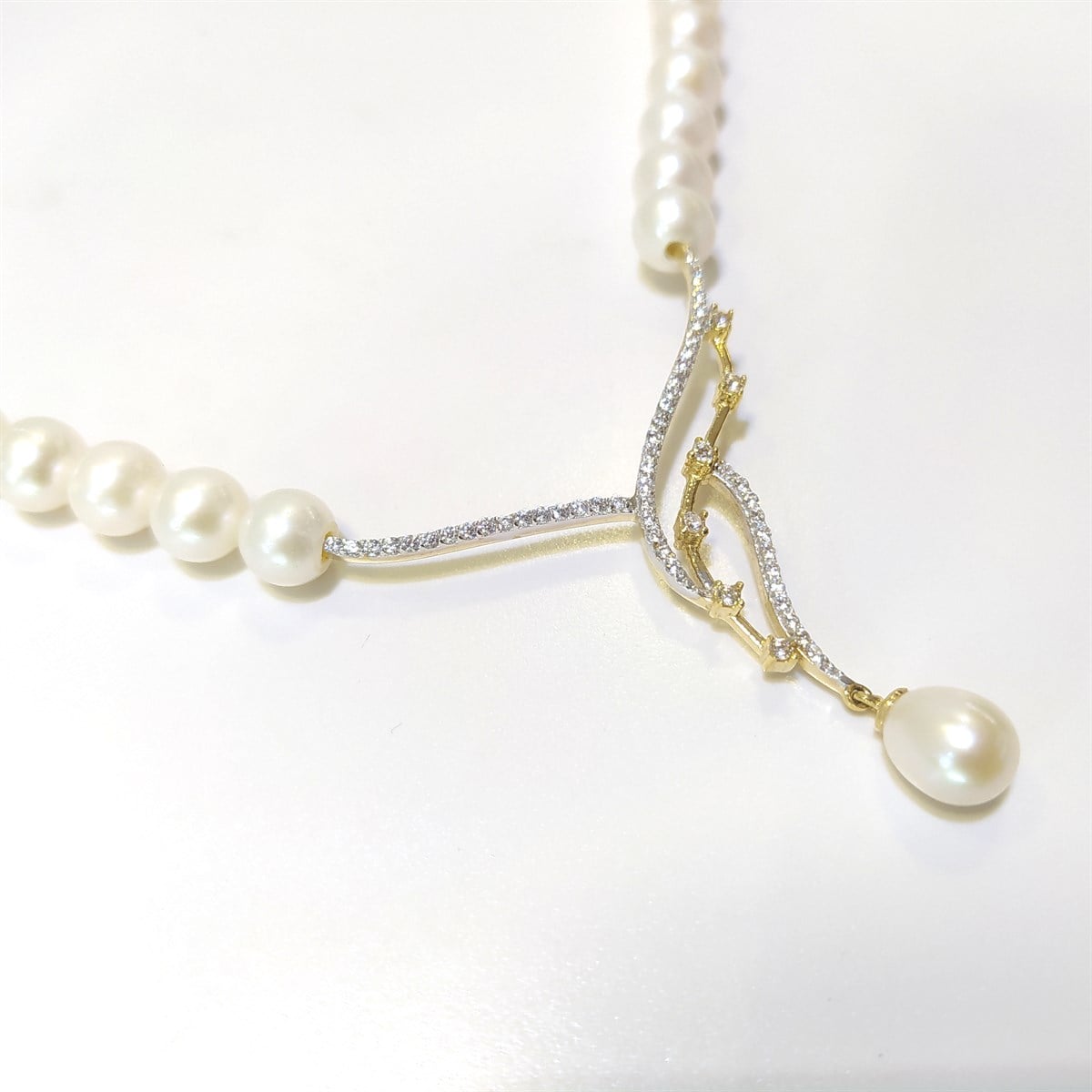 İnci Kolye 14 Ayar Altın