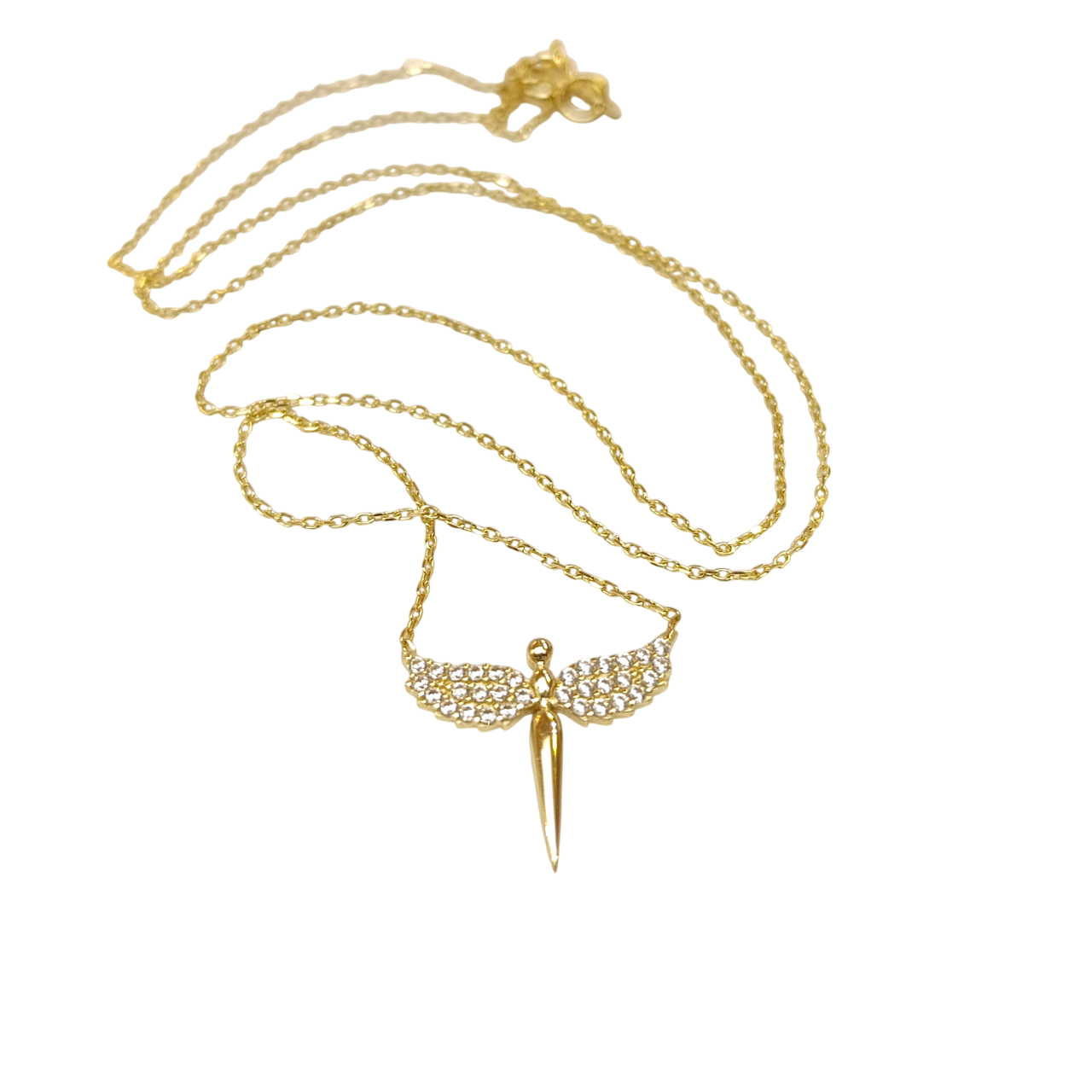 Mikail'in kılıcı Melek Kolye 14 Ayar Altın  HD VİDEOLU