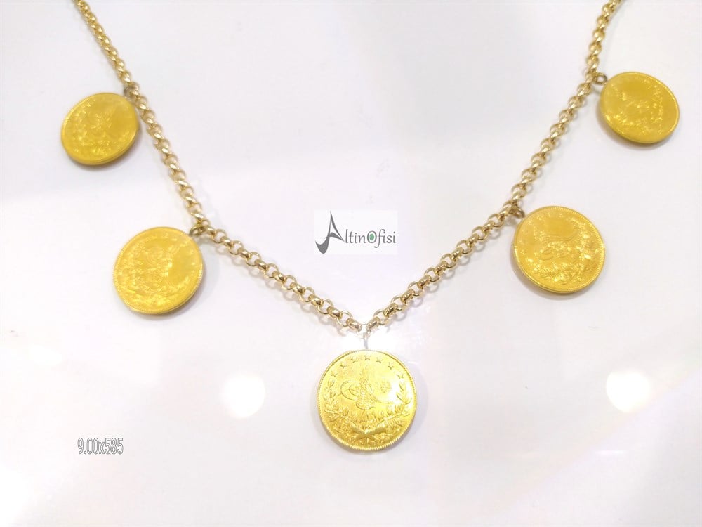 Reşat Tam Altınlı Doç Zincirli Altın Kolye Gerdanlık
