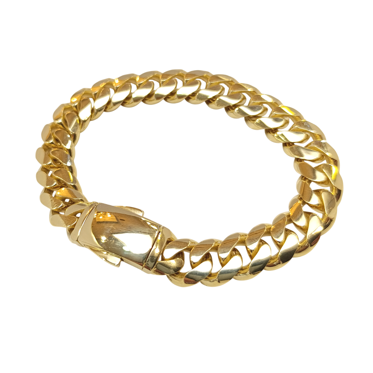 13mm Gurmet Bileklik Künye 14 Ayar Altın HD VİDEOLU