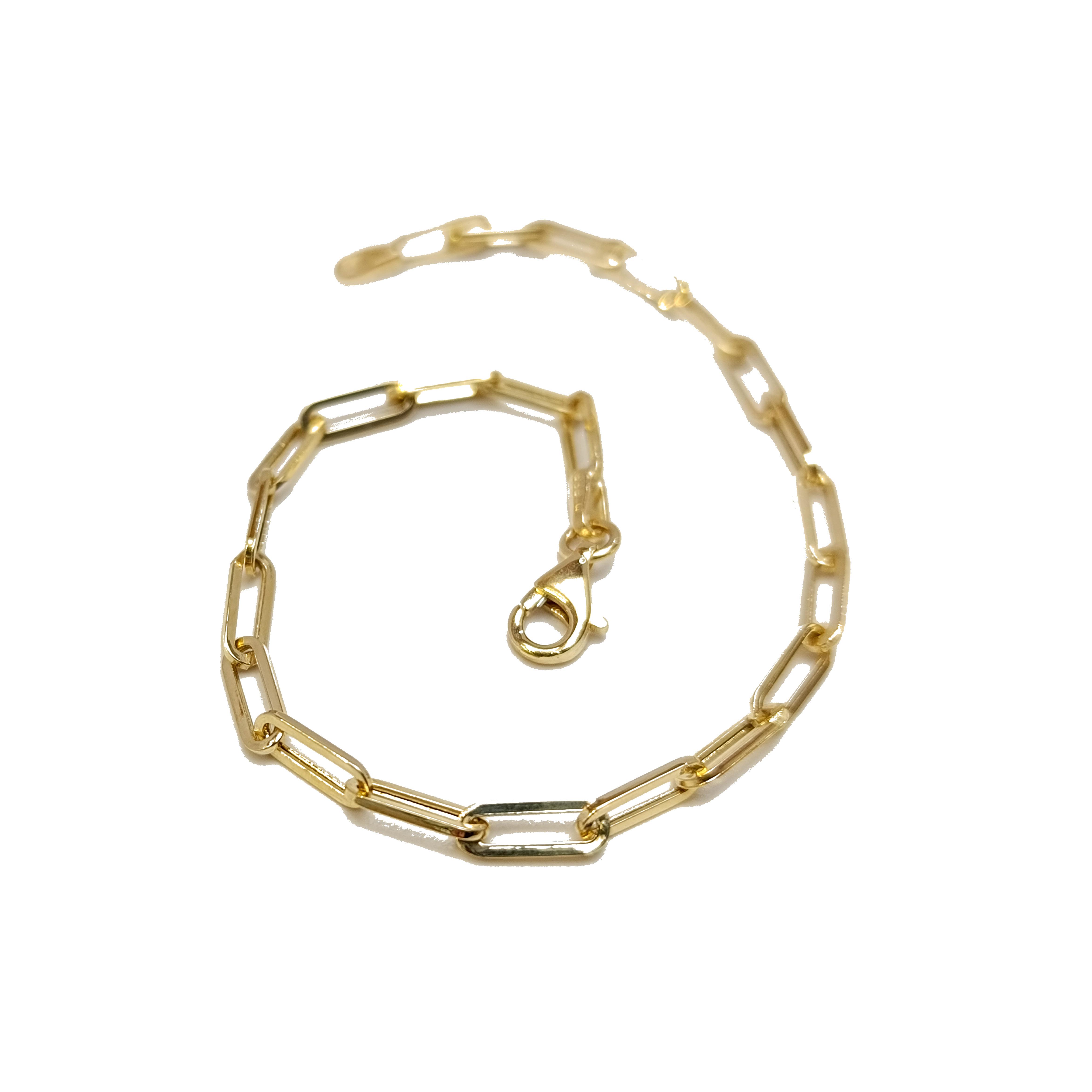 3.2mm Ataç Zincir Bileklik Künye 14 Ayar Altın HD VİDEOLU