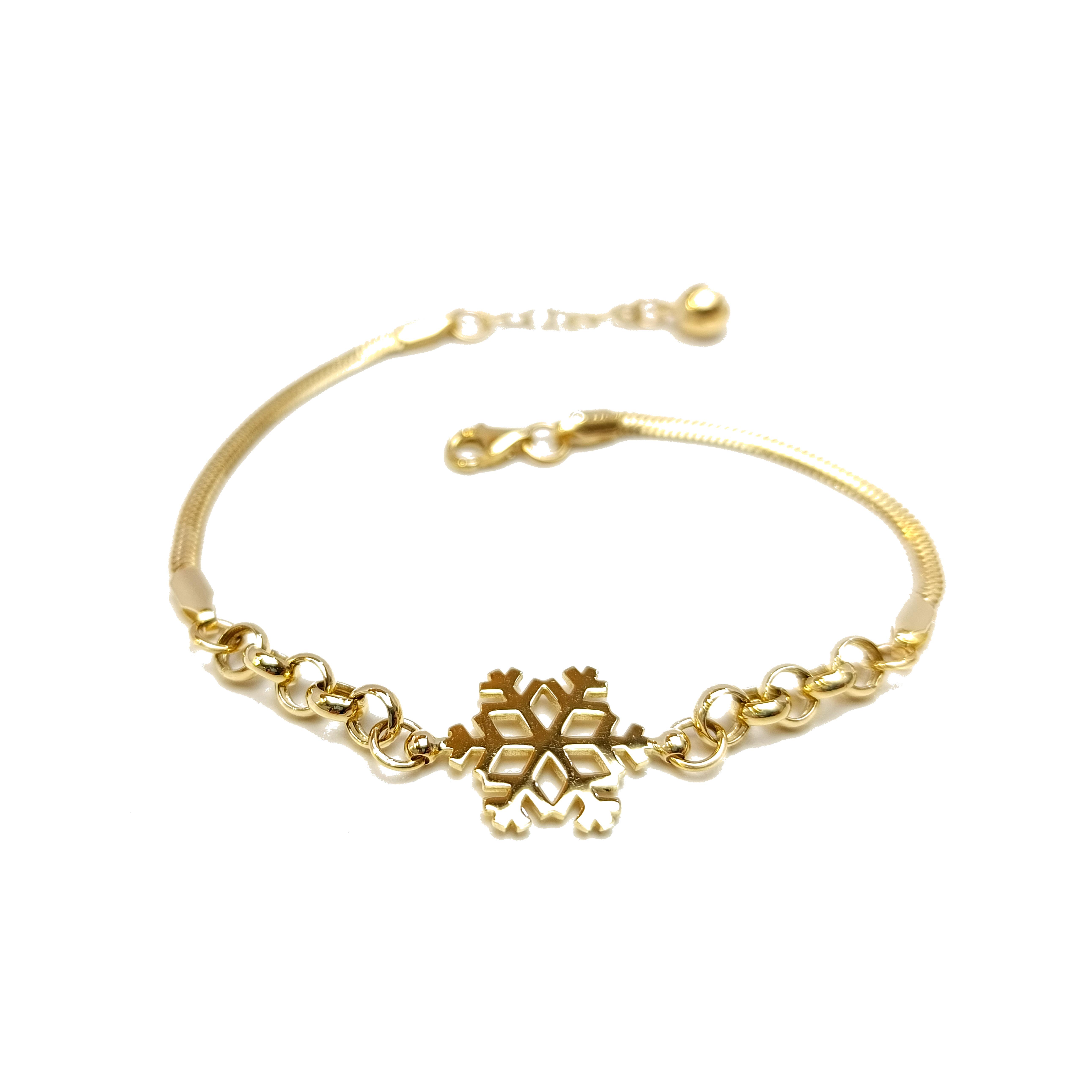 Kar Tanesi Bileklik Künye 14 Ayar Altın HD VİDEOLU