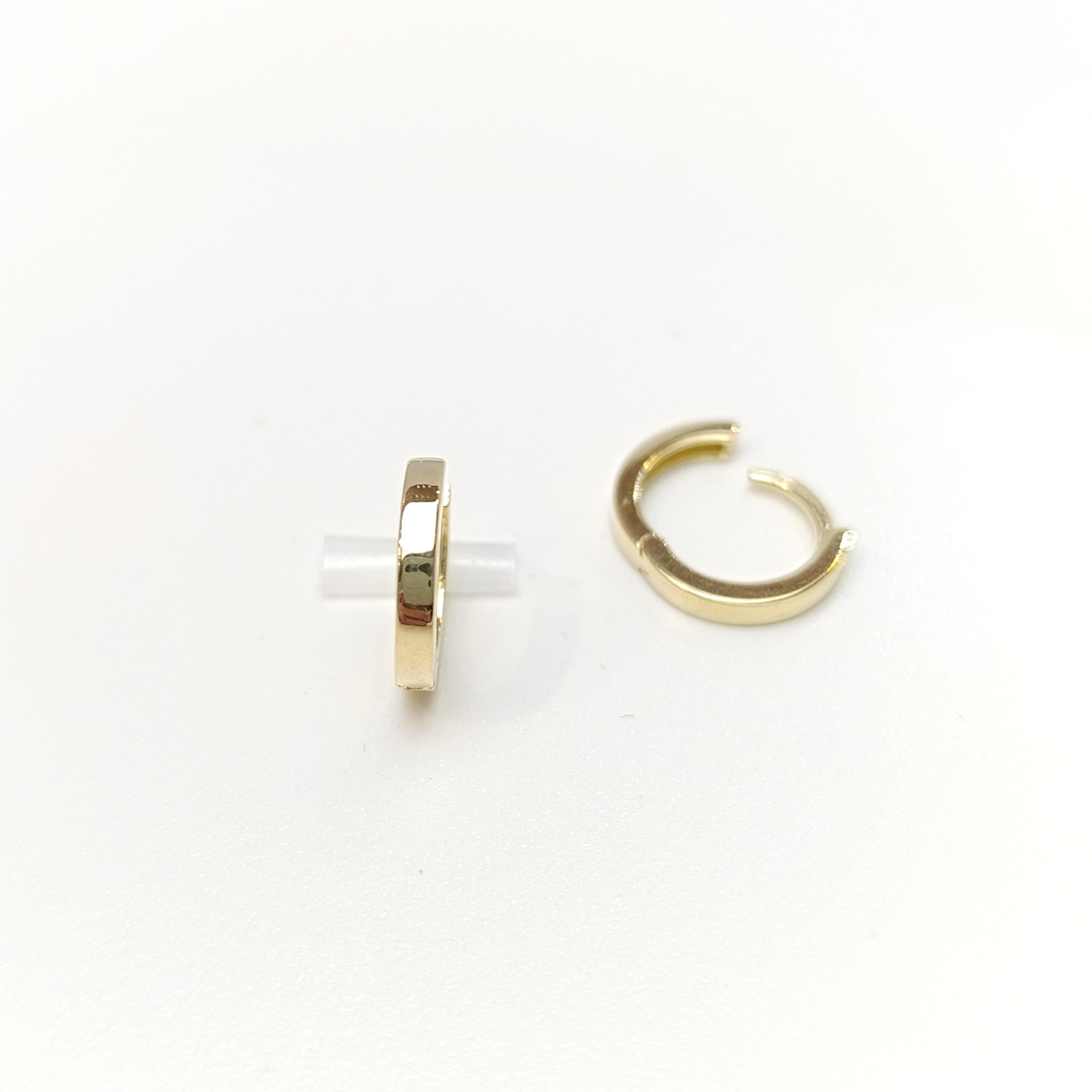 11.5mm Klasik Halka Küpe 14 Ayar Altın HD VİDEOLU