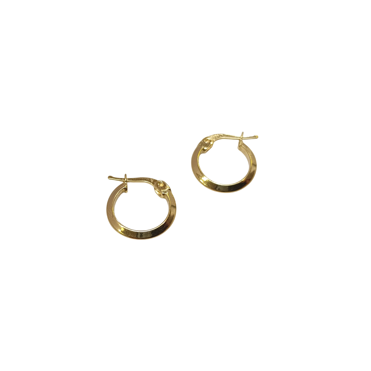 14mm Klasik Piramit Ray Halka Küpe 14 Ayar Altın HD VİDEOLU