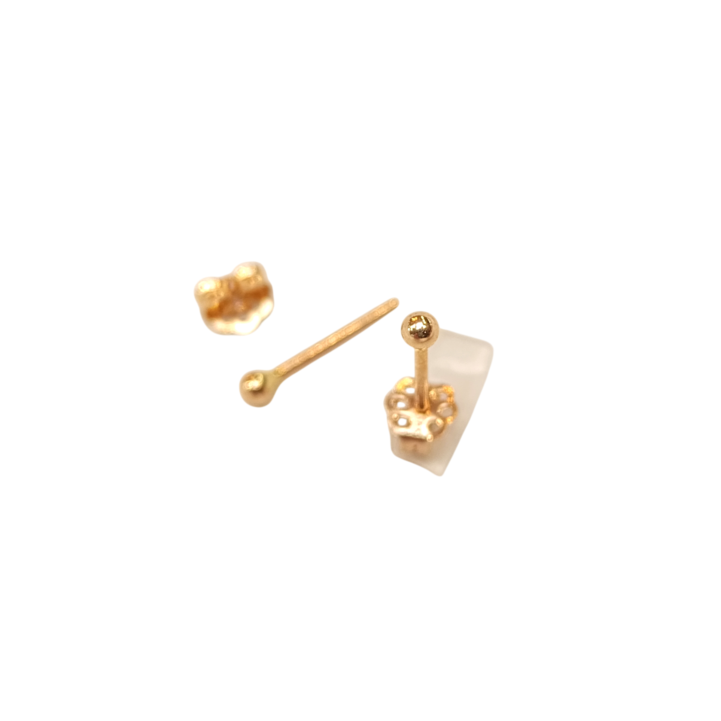 2.4mm Nokta Top Küpe 14 Ayar Altın HD VİDEOLU