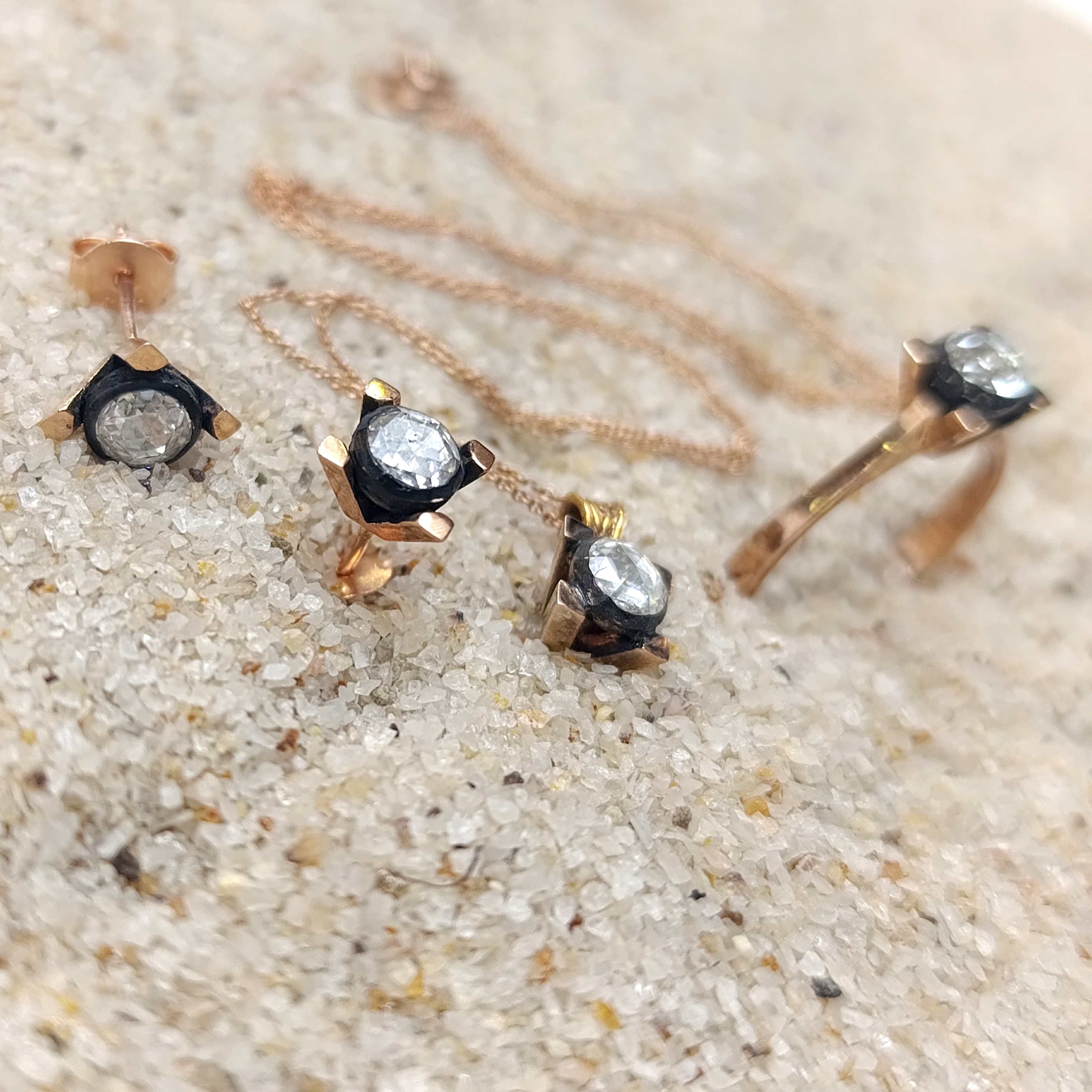 1.01ct Elmas Taşlı Tek Taş Set Takım 8 Ayar Altın HD Vİdeolu