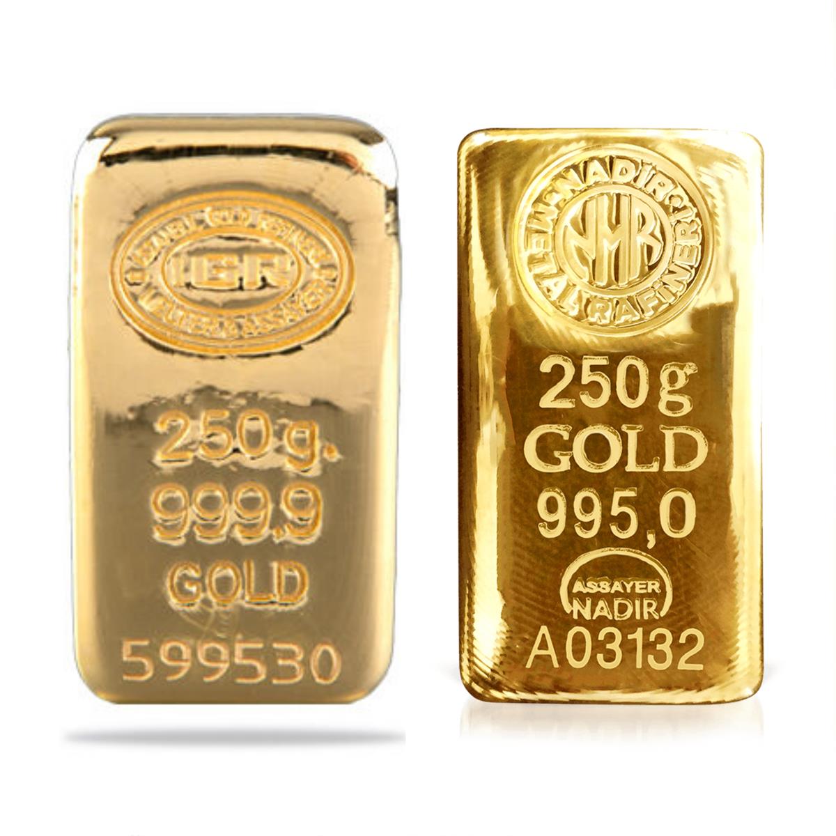 250gr 24 Ayar (0.995 milyem) Külçe Altın