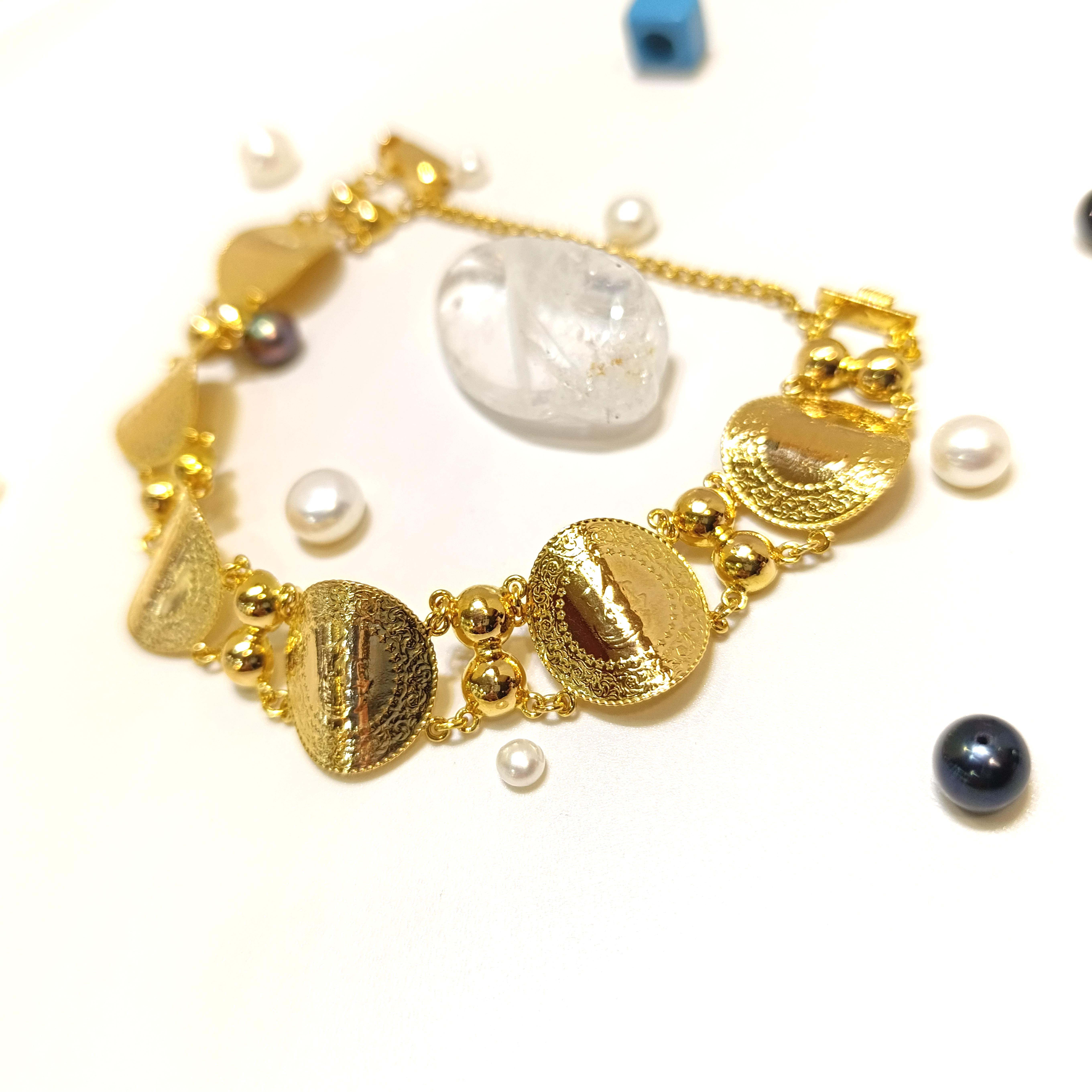 Çeyrek Altınlı Bileklik 22 Ayar Altın HD VİDEOLU