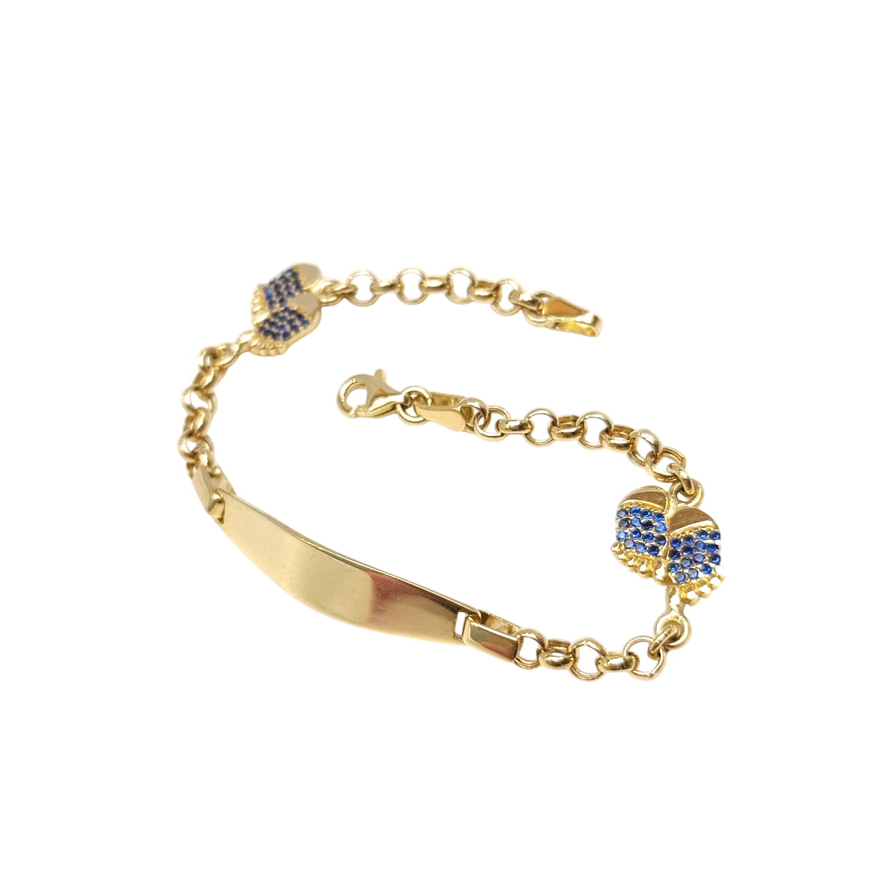 Çocuk İsim Yazılabilir Bileklik 14 Ayar Altın HD VİDEOLU