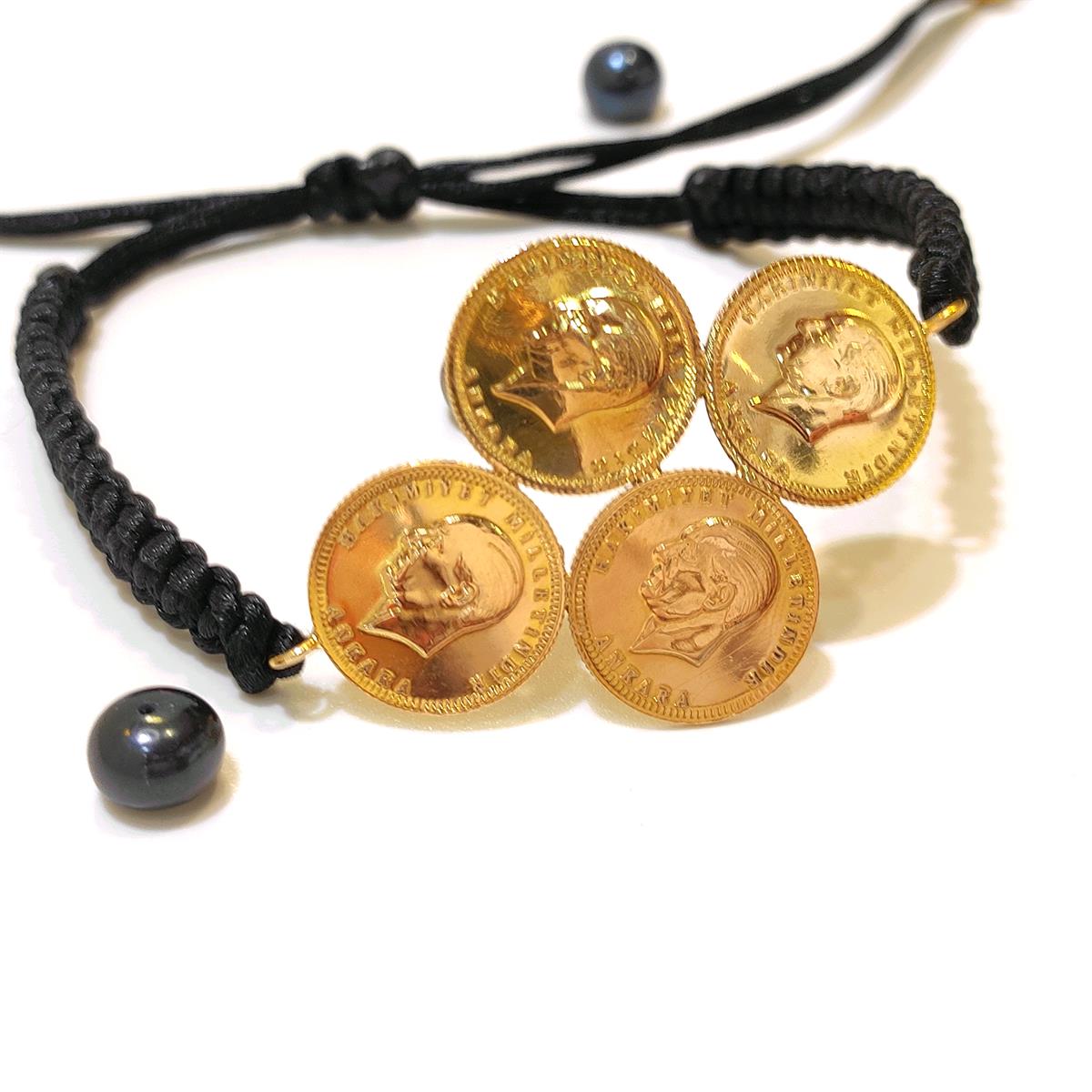 Dört Atalira Çeyrek Altınlı Bileklik Çeyrek 22 Ayar HD VİDEOLU