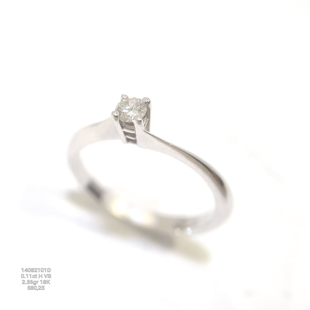 0.11ct H VS Pırlanta Tek TAş Yüzük 18 Ayar Altın