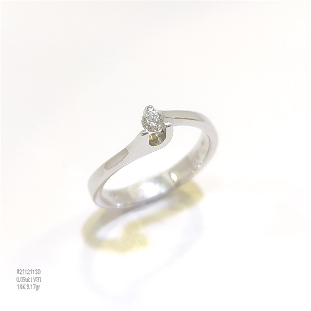 0.09ct I Color Pırlanta Tek TAş Yüzük 18 Ayar Altın