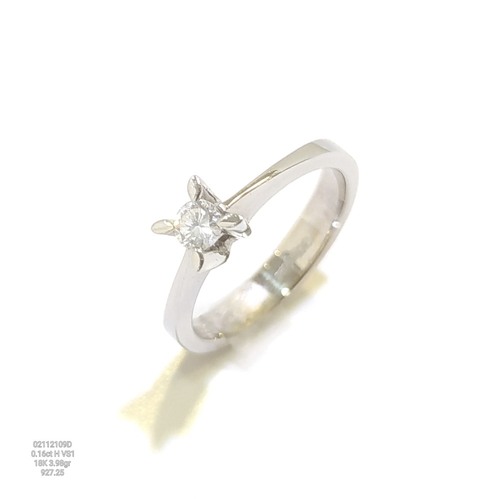0.16ct H Color Pırlanta Tek TAş Yüzük 18 Ayar Altın