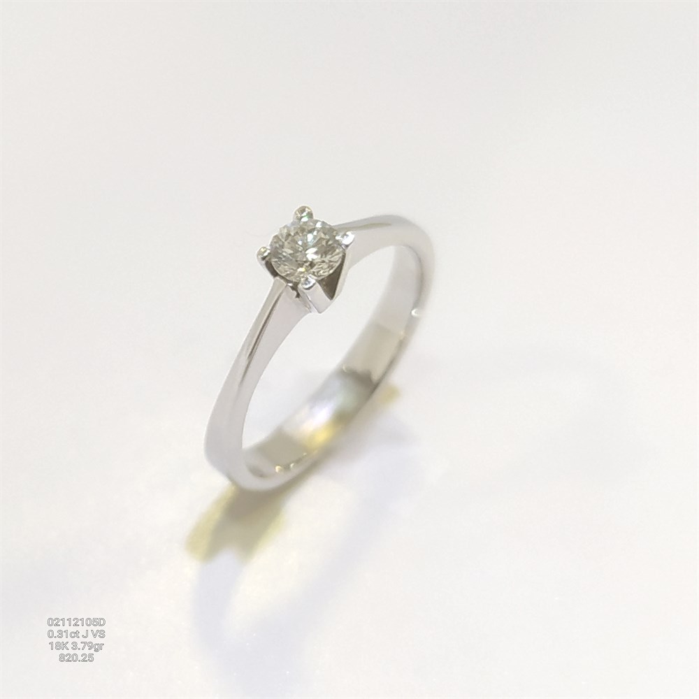 0.31ct J Color Pırlanta Tek TAş Yüzük 18 Ayar Altın
