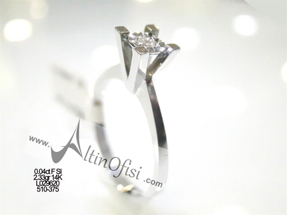 Tektaş 0,04ct F Color SI Pırlanta 2,33gr 14 Ayar Altın