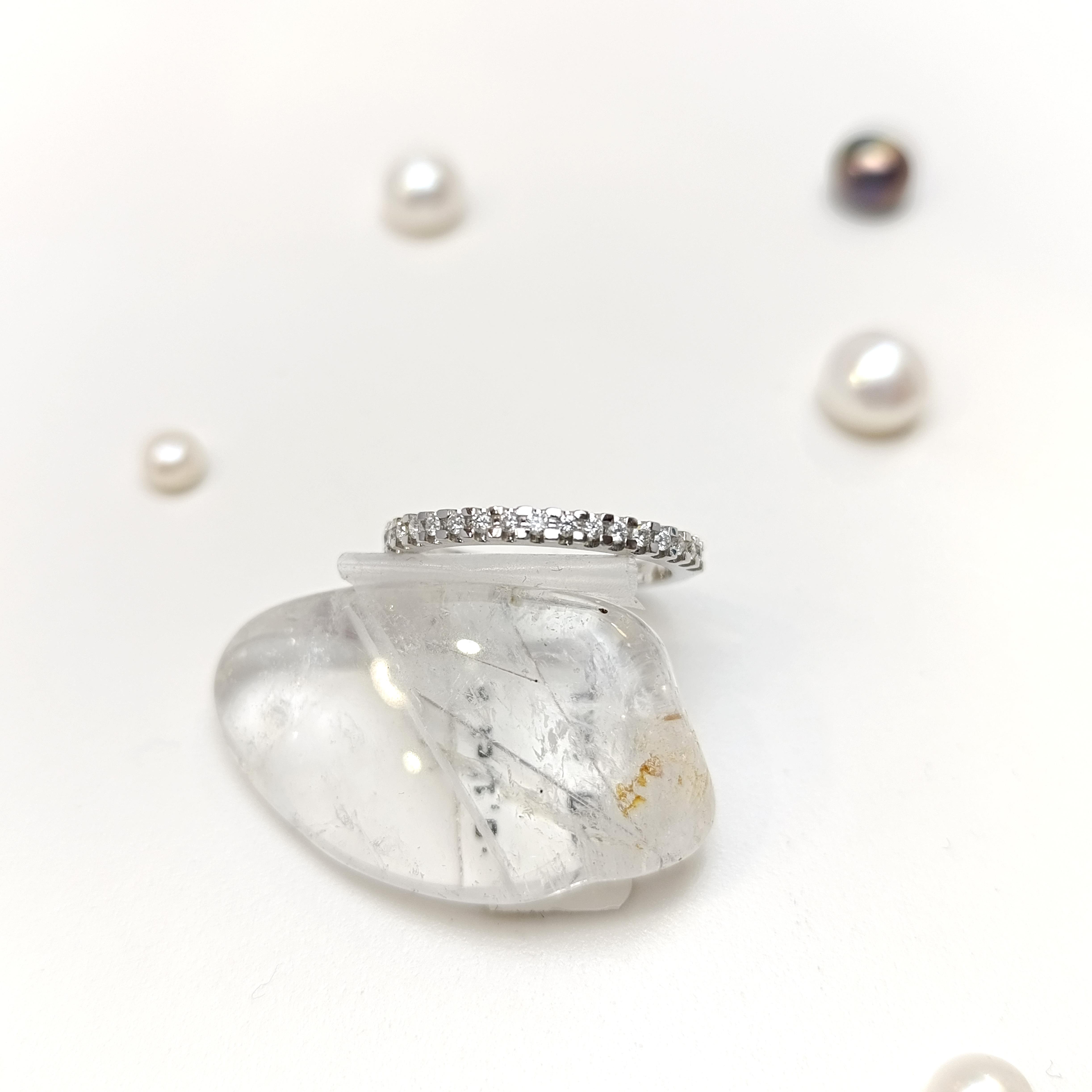 0.17ct Yarım Tur Pırlanta Taşlı Yüzük 14 Ayar Altın HD VİDEOLU