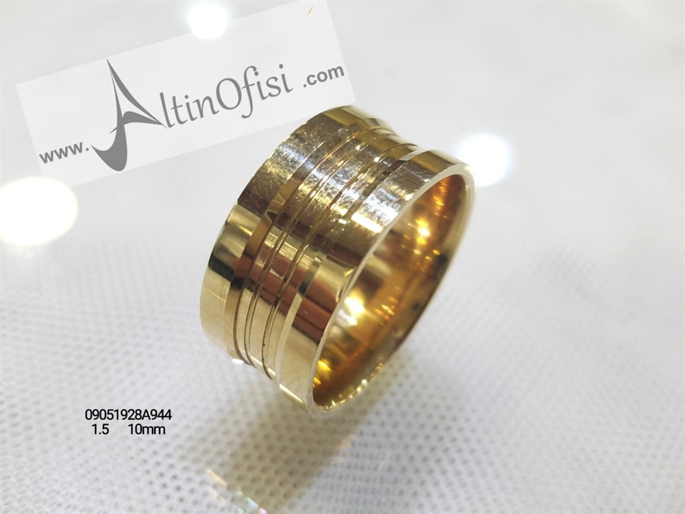 Alyans 10 mm Genişlik 14 ayar altın