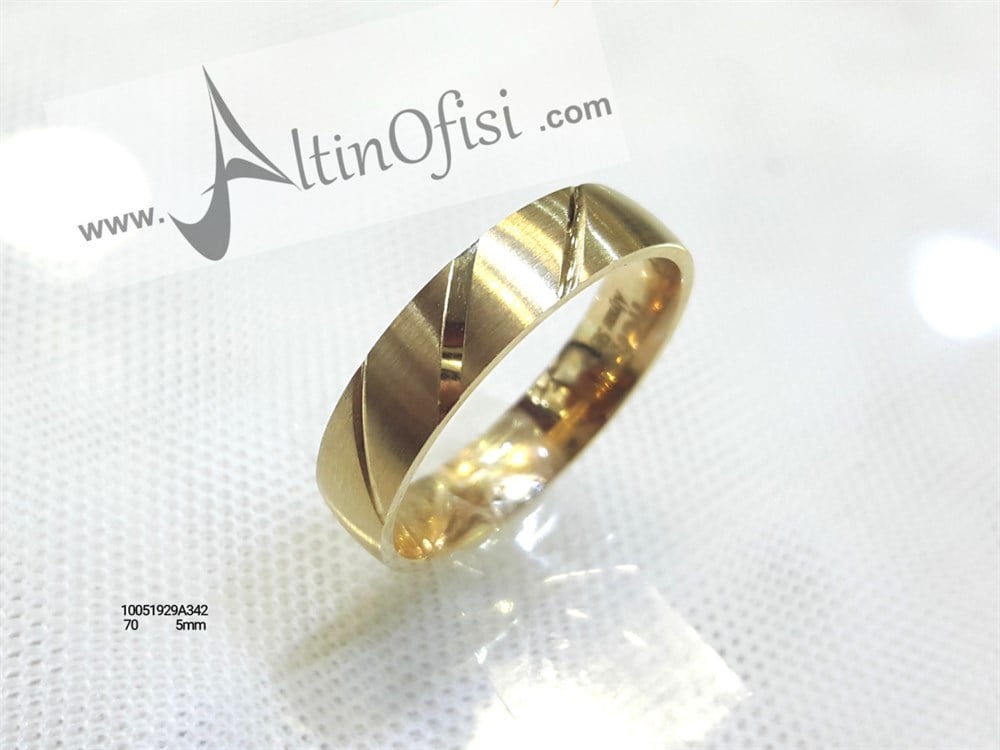 Alyans 5 mm Genişlik 14 ayar altın