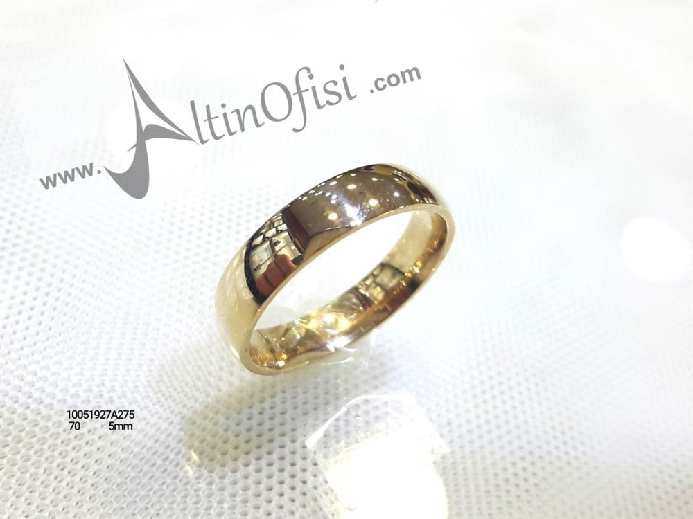 Alyans 5 mm Genişlik 14 ayar altın