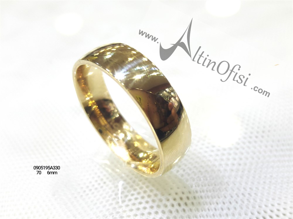 Alyans 6 mm Genişlik 14 ayar altın
