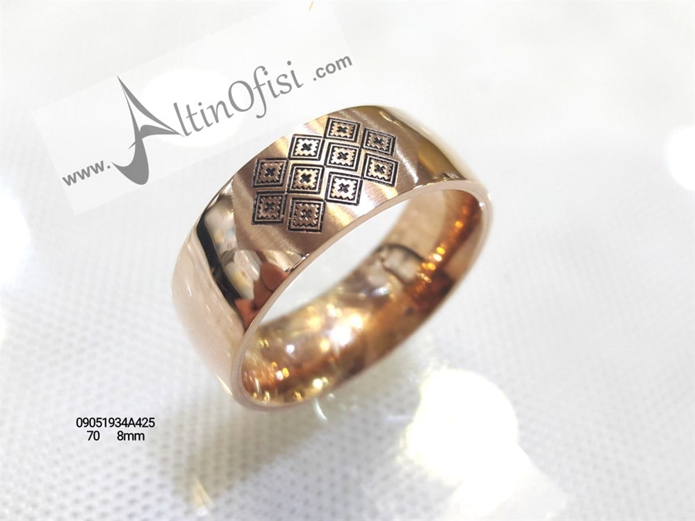 Alyans 8 mm Genişlik 14 ayar altın
