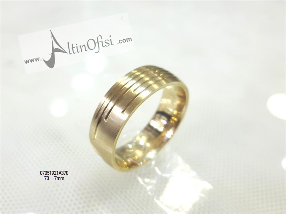 Alyans 7mm Genişlik 14 ayar altın