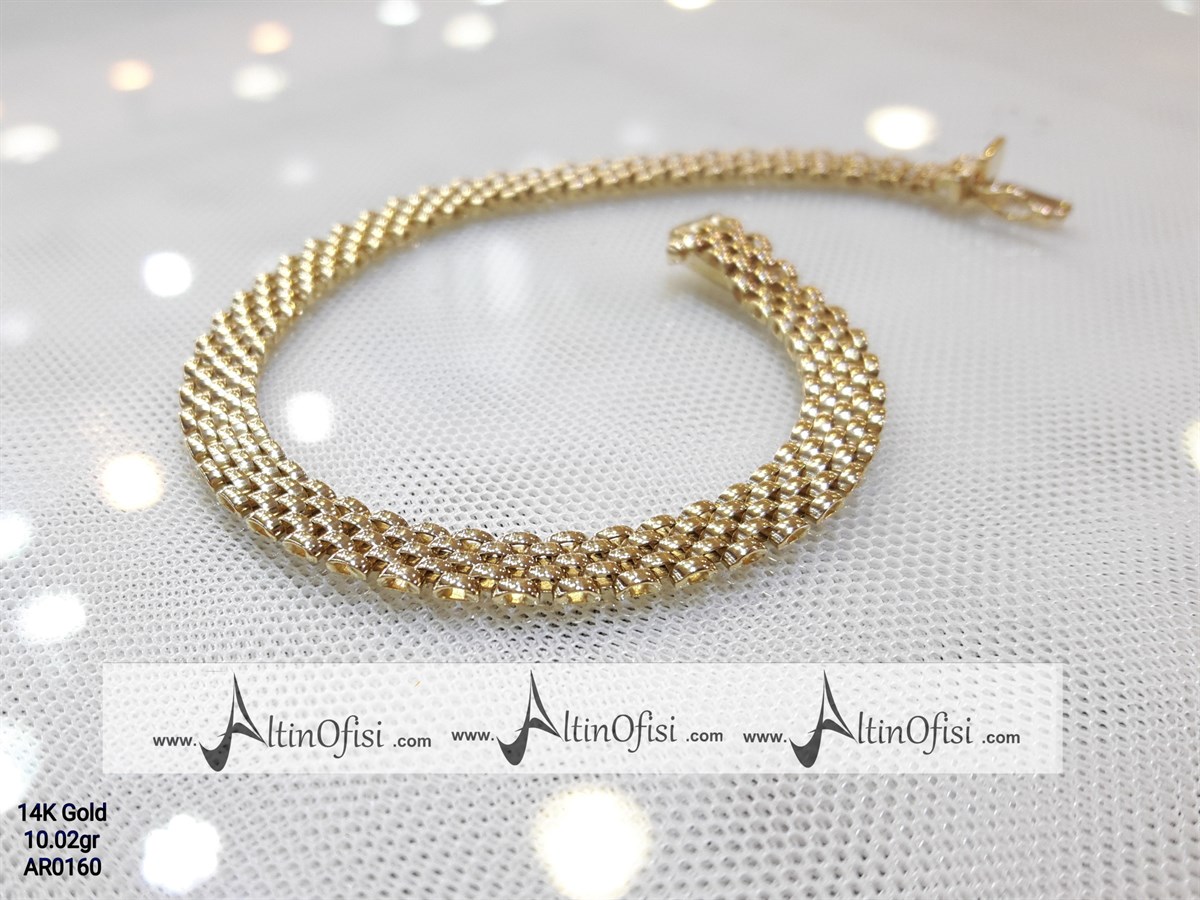 Taşsız Modern Künye 14 Ayar Altın