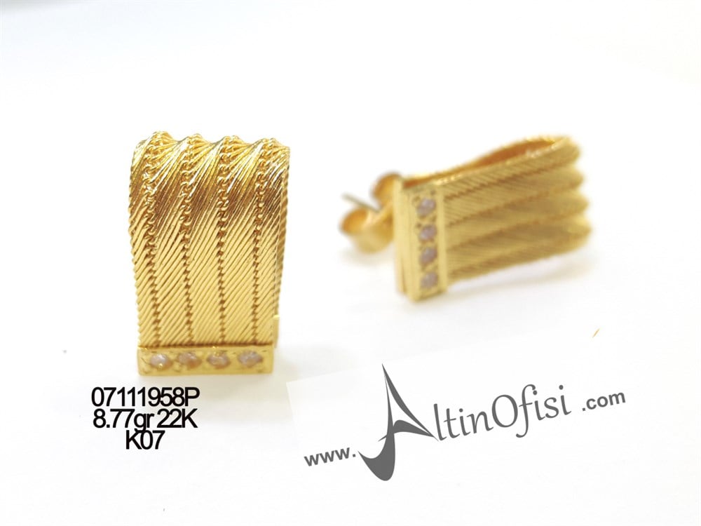 Tarabzon Hasırı Küpe 22 Ayar 