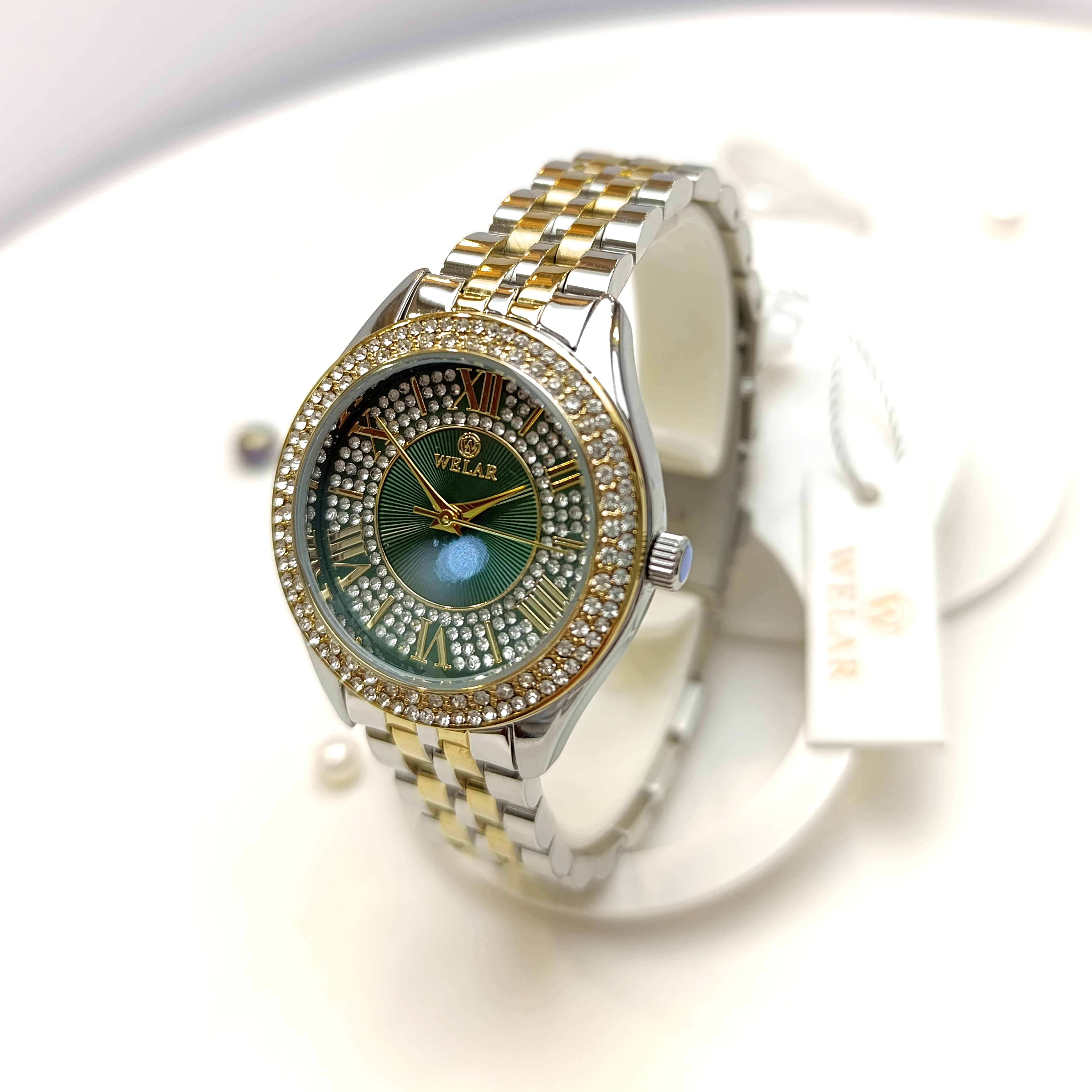 Taşlı Welar Bayan Saat 3 ATM Su Geçirmez Saat HD VİDEOLU