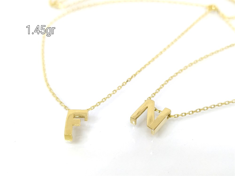 Harf Kolye 14 Ayar Altın