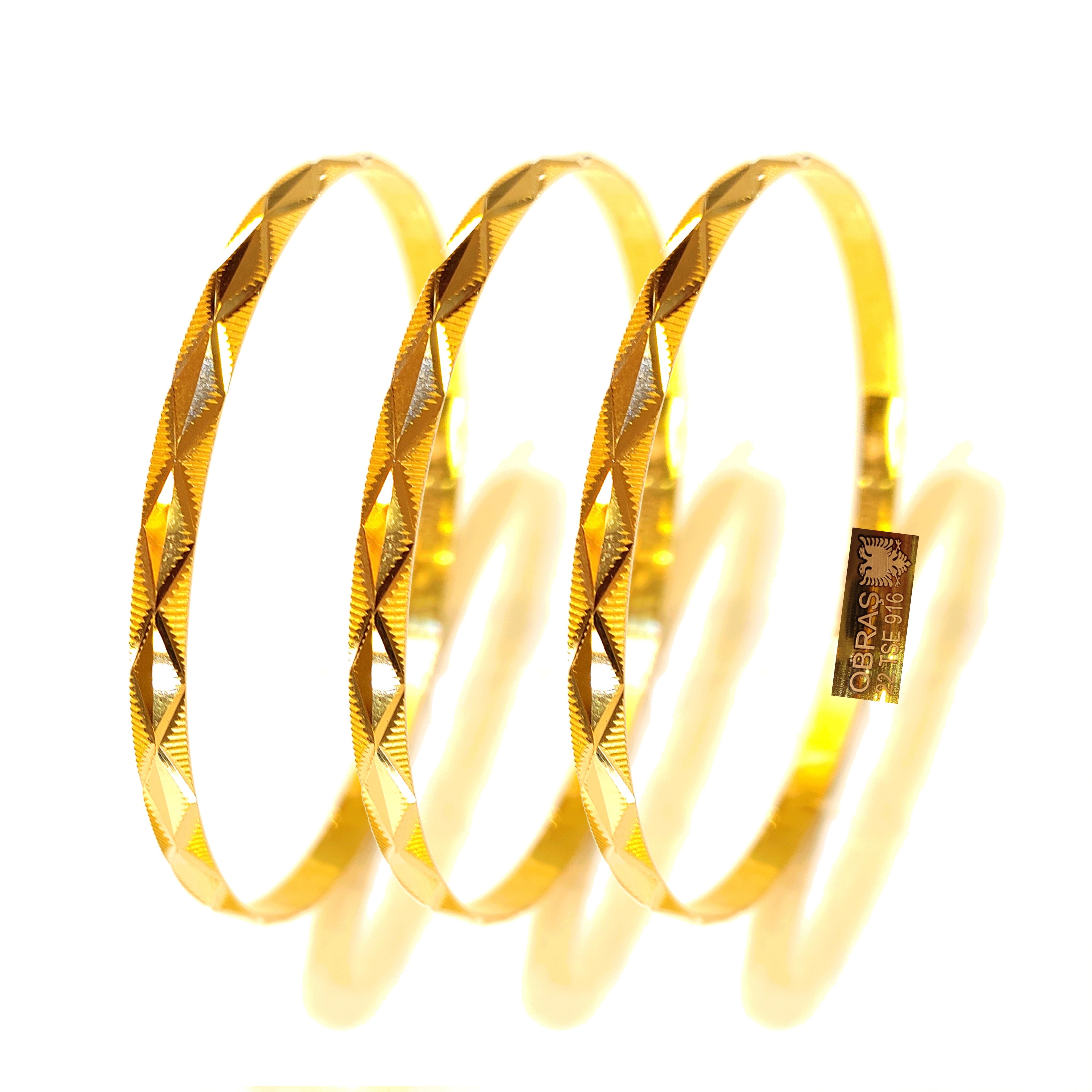 10gr İşçiliksiz Baklava Dilimi Üç Köşe Bilezik 22 Ayar Altın Yatırım ve Tasarruf İçin