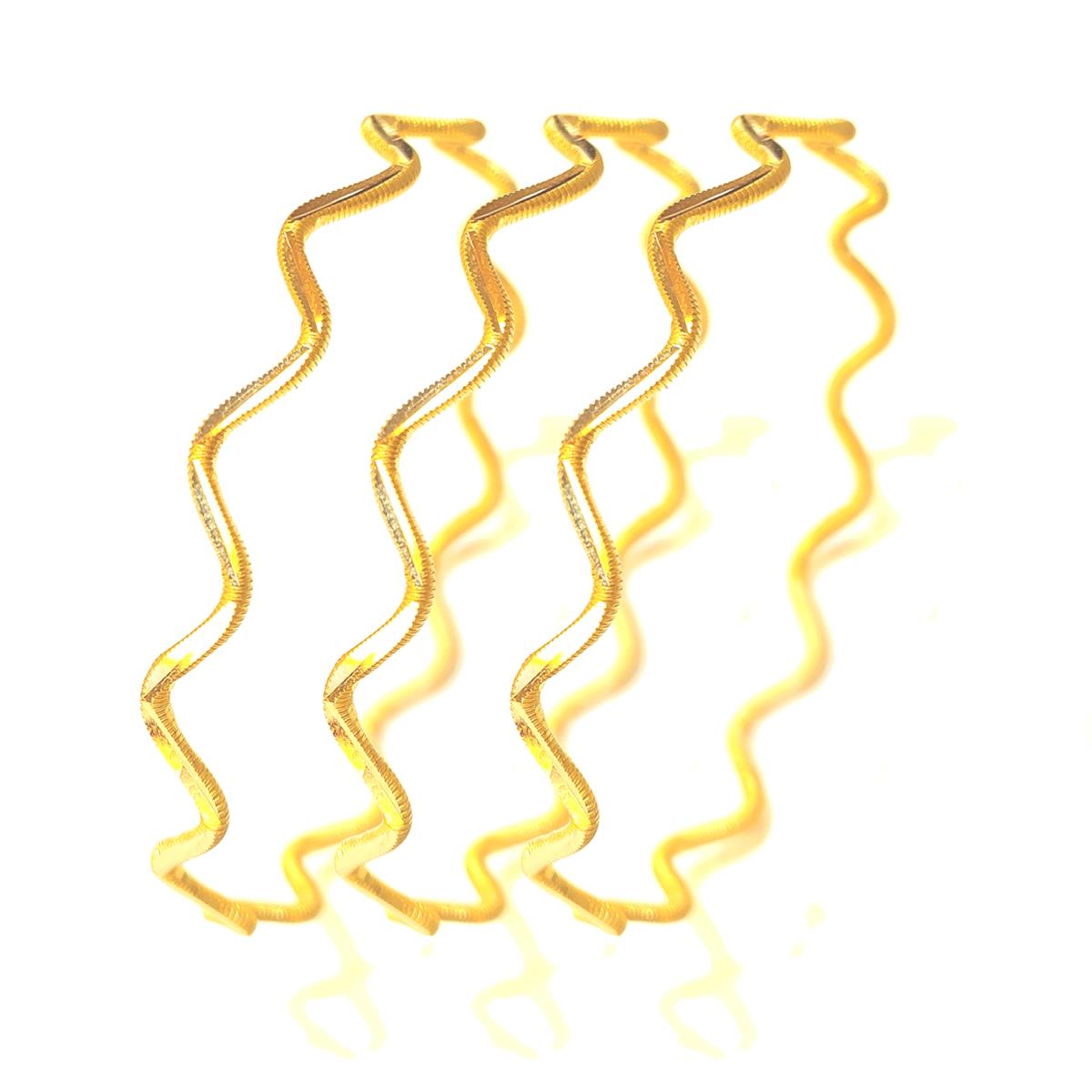 12.50gr Zigzaz Dalgalı İşçiliksiz Oluklu Ajda Bilezik 22 Ayar Altın Yatırım ve Tasarruf İçin