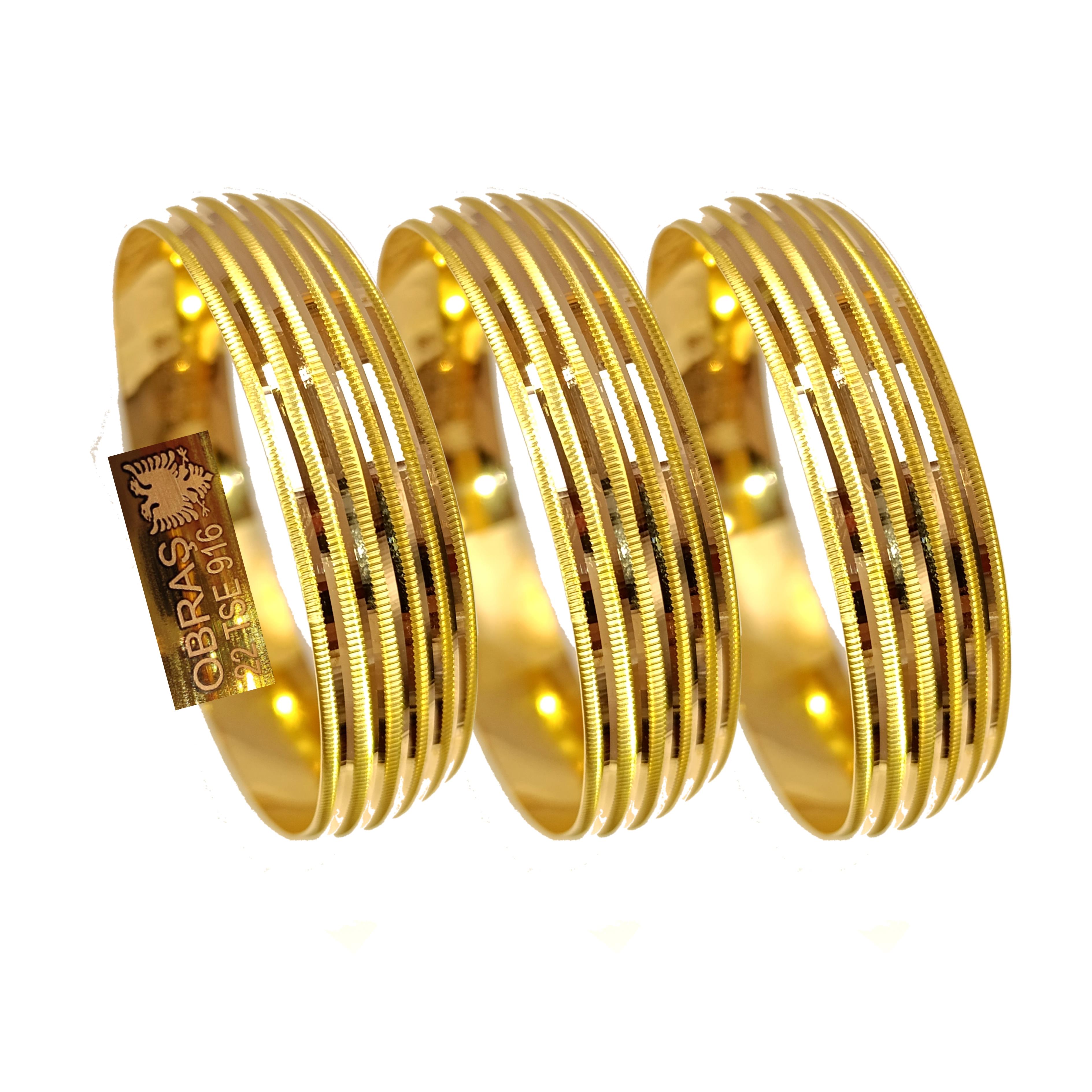 20gr İşçiliksiz Sıralı Oluklu Ajda Bilezik 22 Ayar Altın HD VİDEOLU