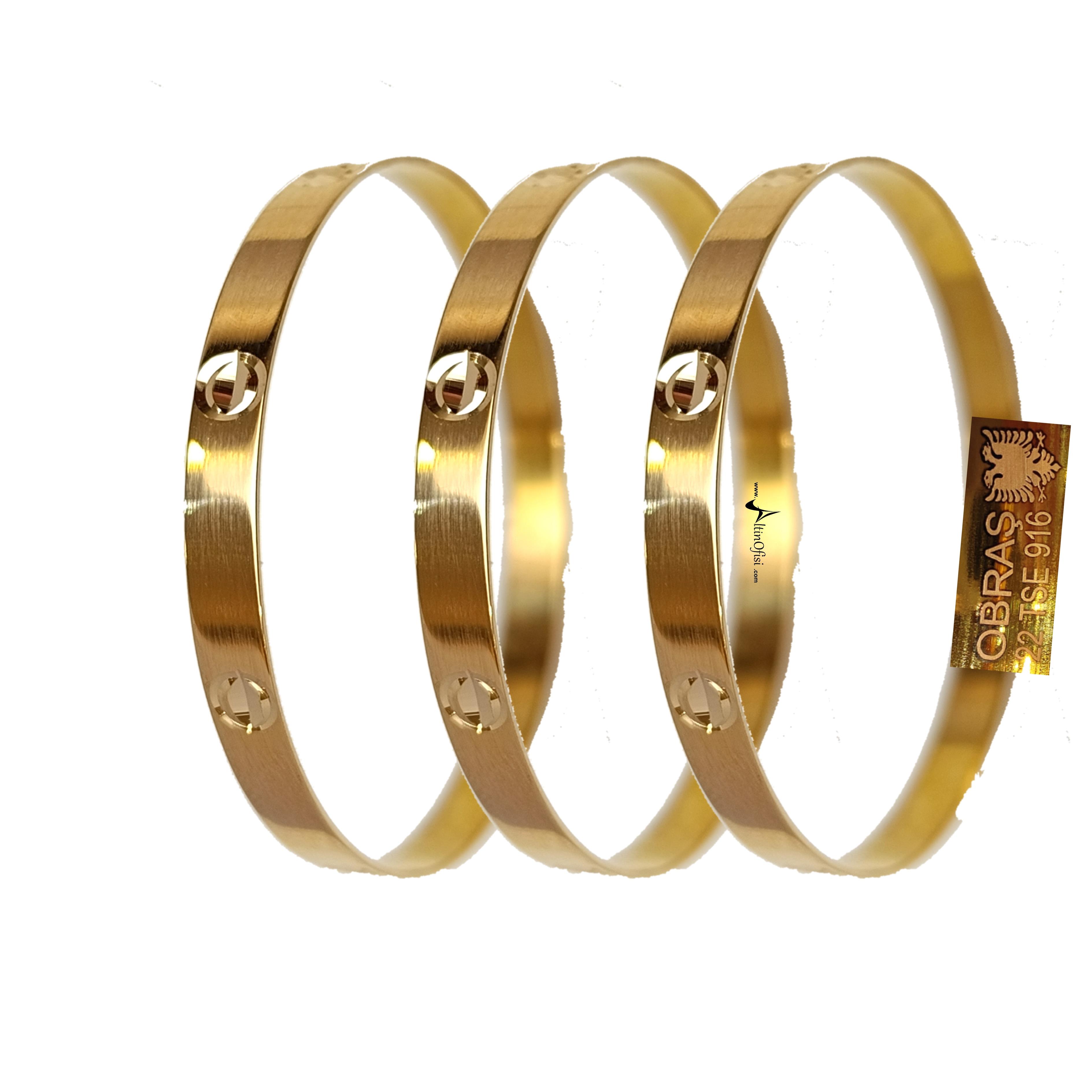 Bebek Çocuk İçin İşçiliksiz Ray Bilezik 22 Ayar Altın Yatırım ve Tasarruf İçin