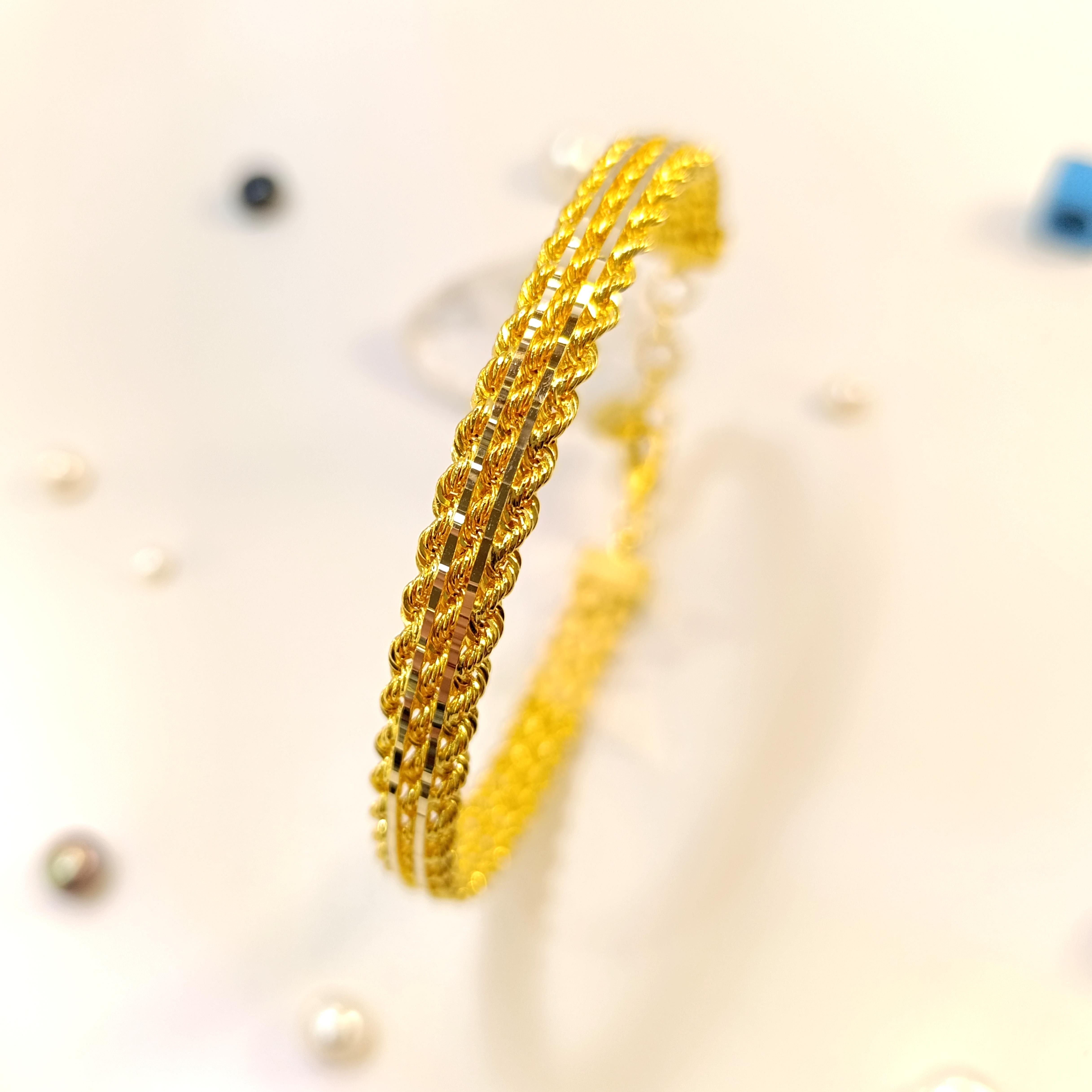 Halat Kelepçe Bilezik 14 Ayar Altın HD VİDEOLU