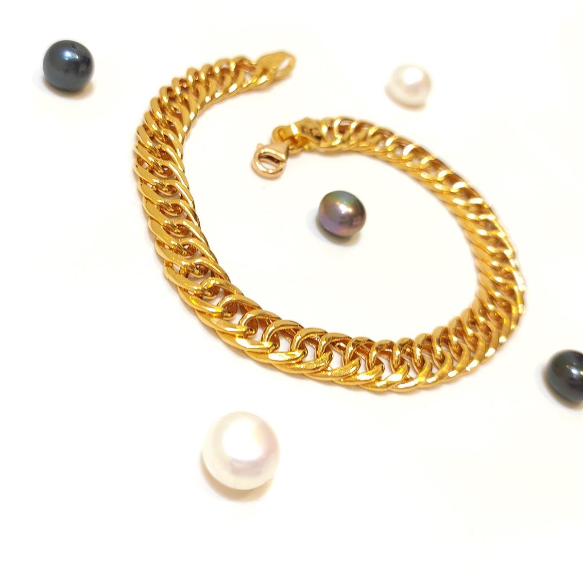 7.2mm Gurmet Zincir Bileklik Künye 22 Ayar Altın HD VİDEOLU