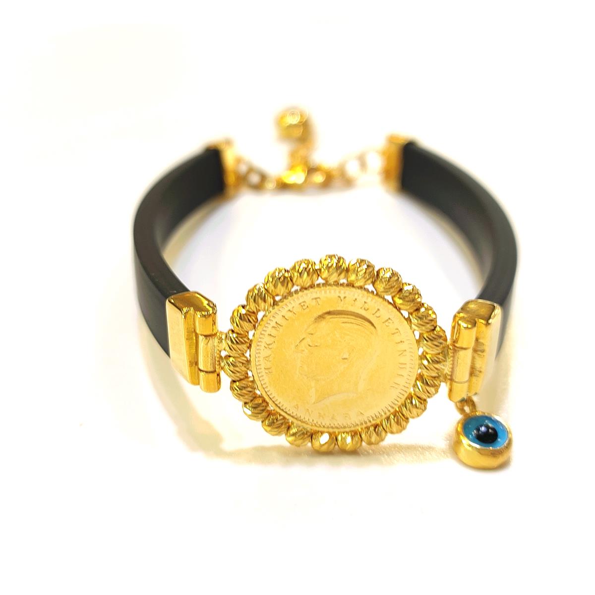 Göz Boncuklu Atalira Çeyrek Dorika Toplu Bileklik 22 Ayar+14 ayar HD VİDEOLU