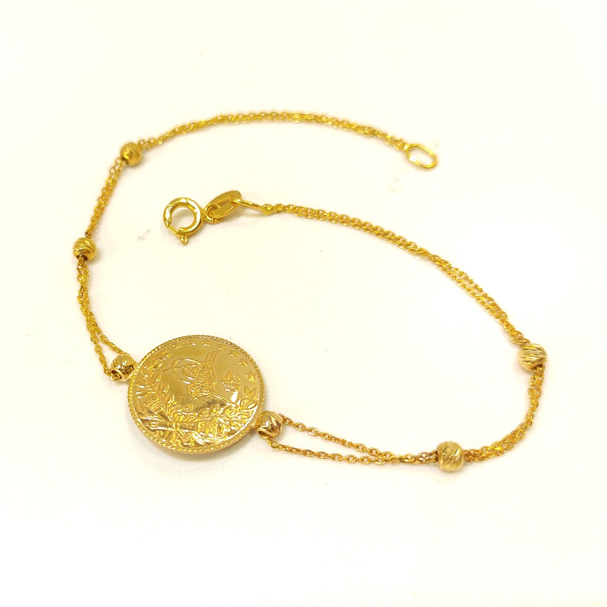 Reşat Çeyrek Altınlı Forse Zincirli  Künye Bileklik Altın 4K VİDEOLU