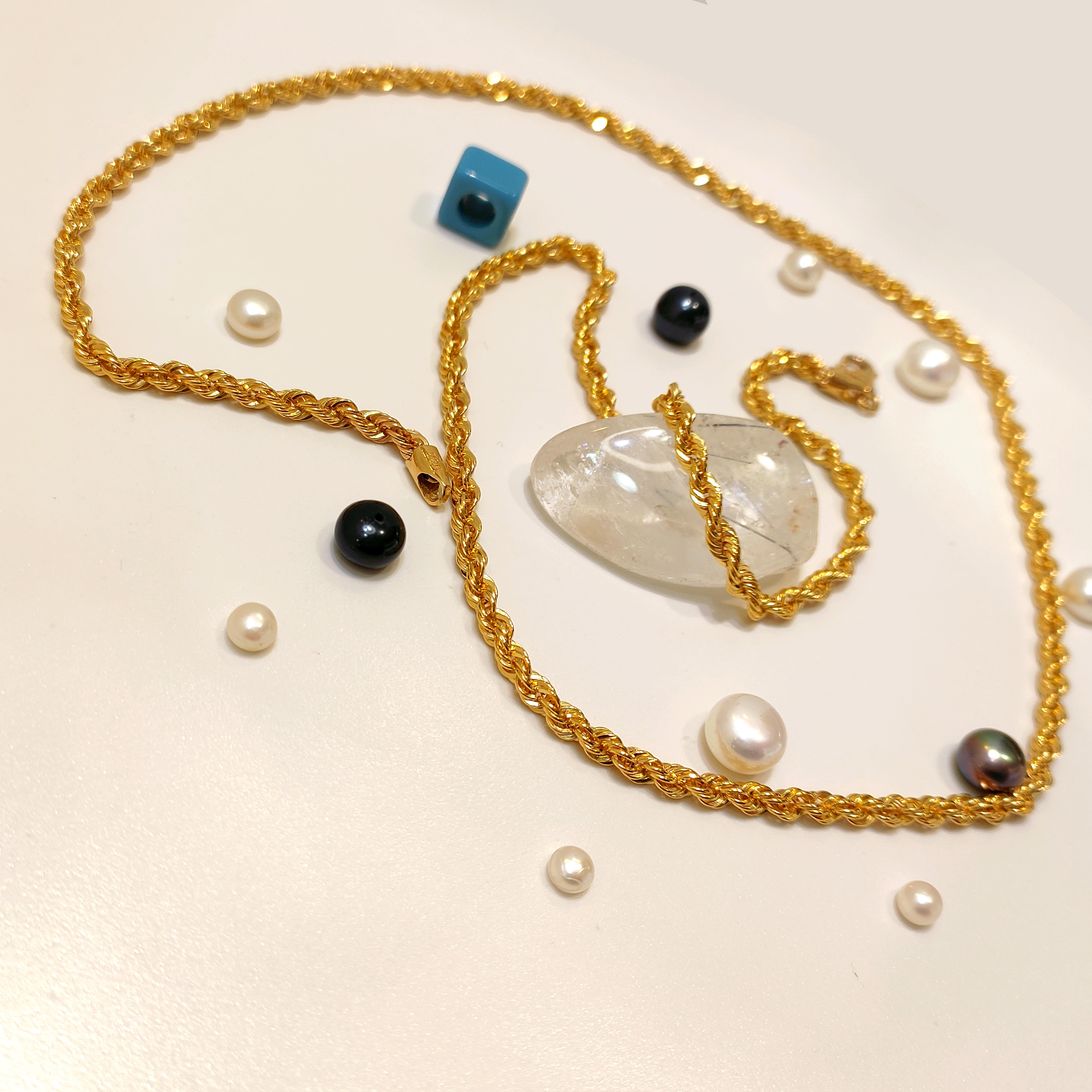 60cm 3.5mm Halat Burgu Zincir 22 Ayar Altın HD VİDEOLU