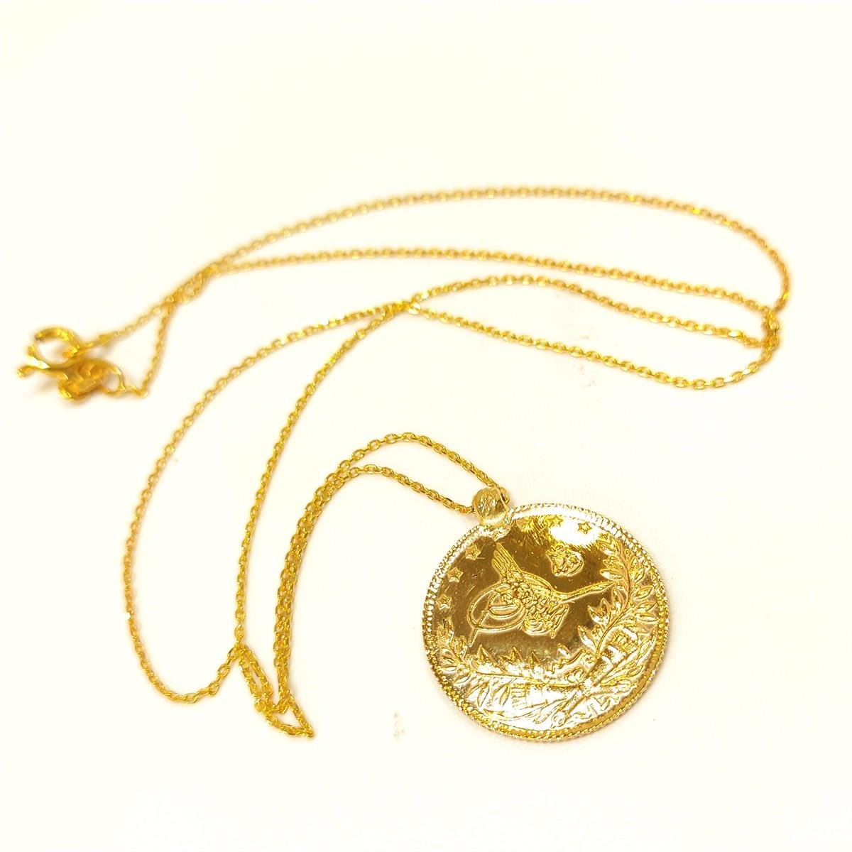 Reşat Yarım Altınlı Kolye 22 Ayar Altın  4K VİDEOLU