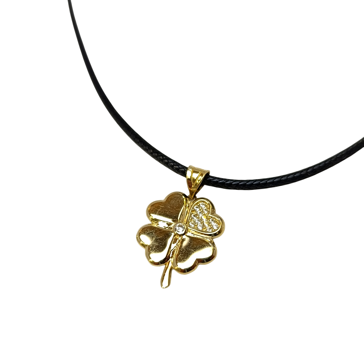 15mm Yonca Kolye 14 Ayar Altın HD VİDEOLU