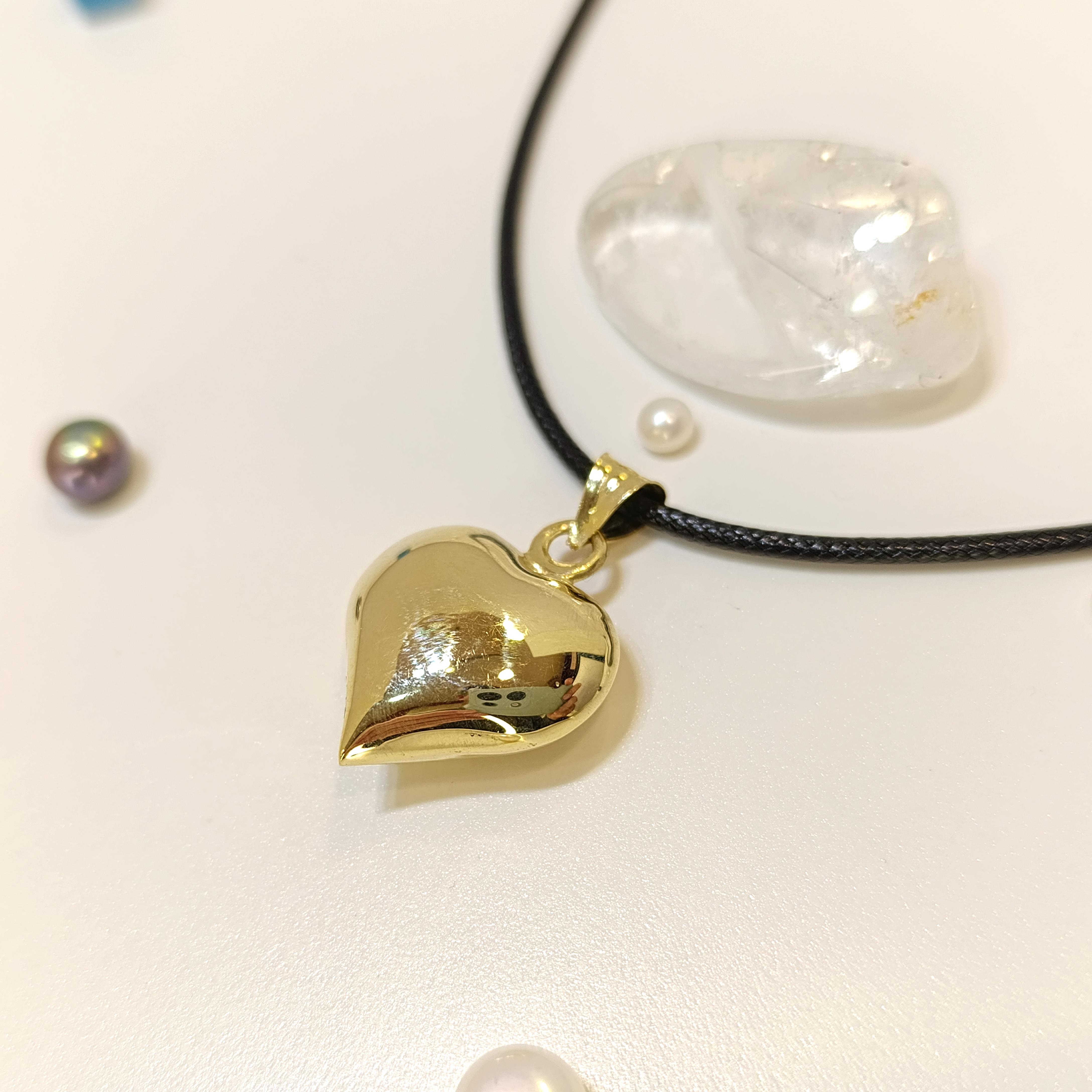 31mm Kalp Kolye 14 Ayar Altın HD VİDEOLU