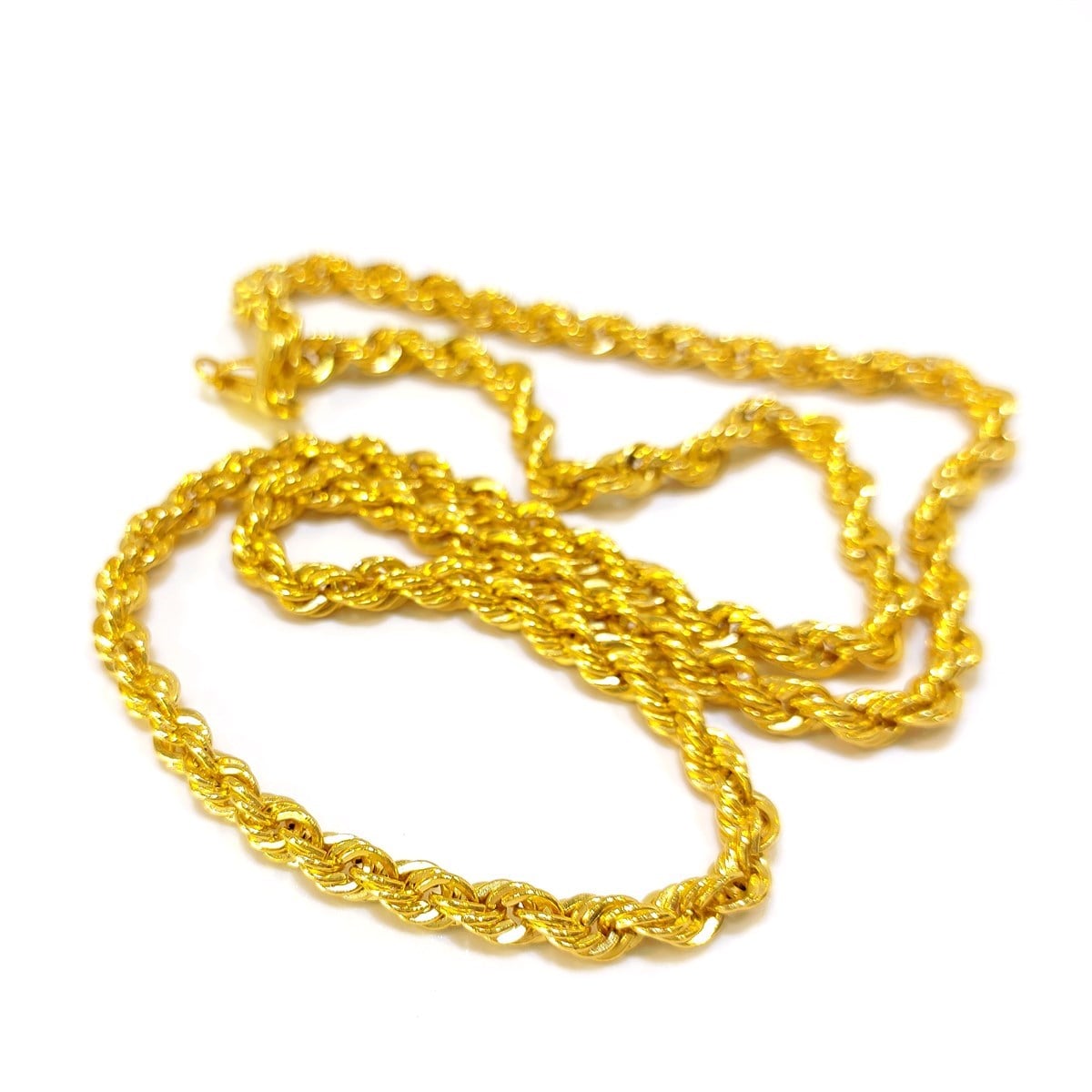 50cm 4.3mm Halat Zincir 14 Ayar Altın 4K VİDEOLU