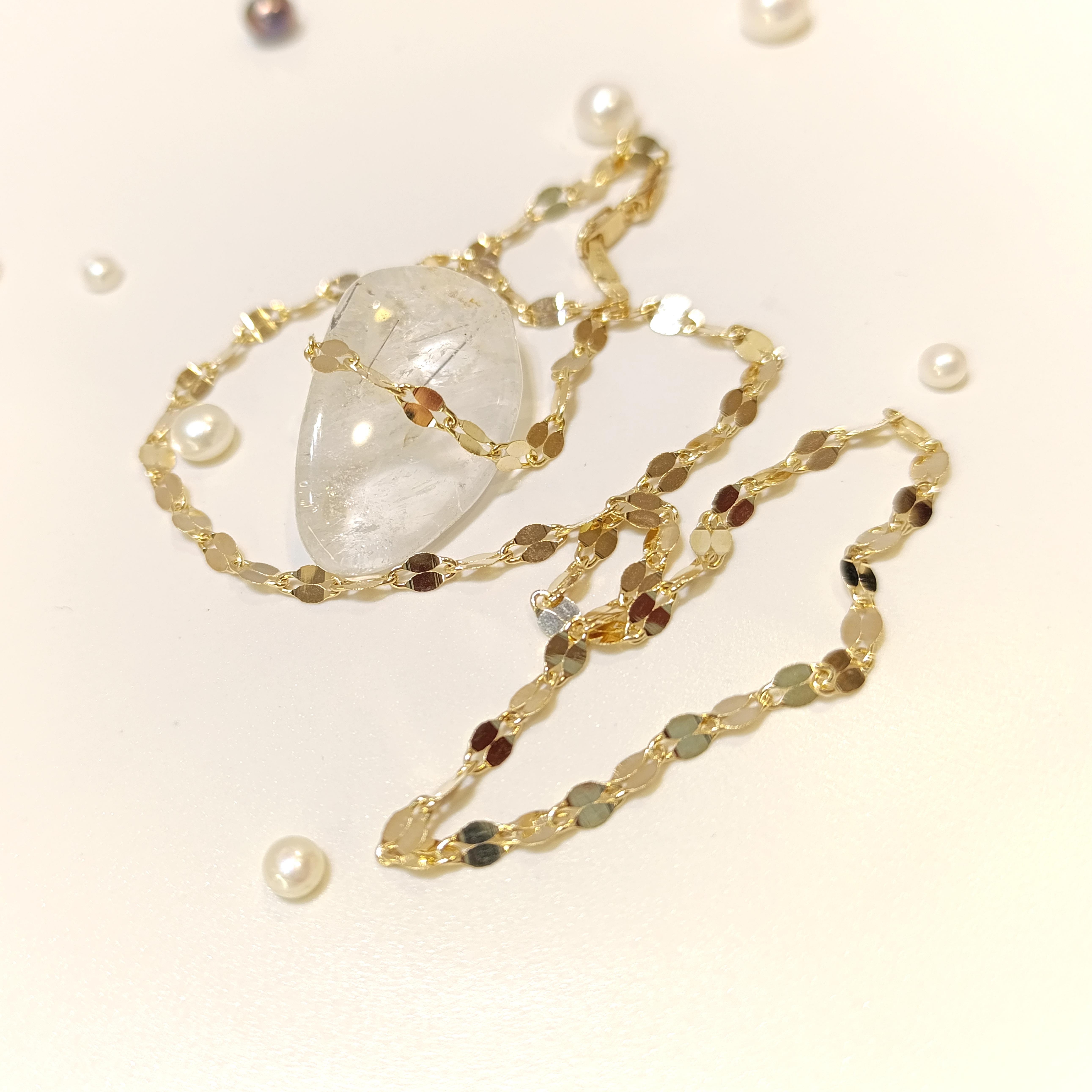 50cm Pullu Zincir Kolye 14 Ayar Altın HD VİDEOLU