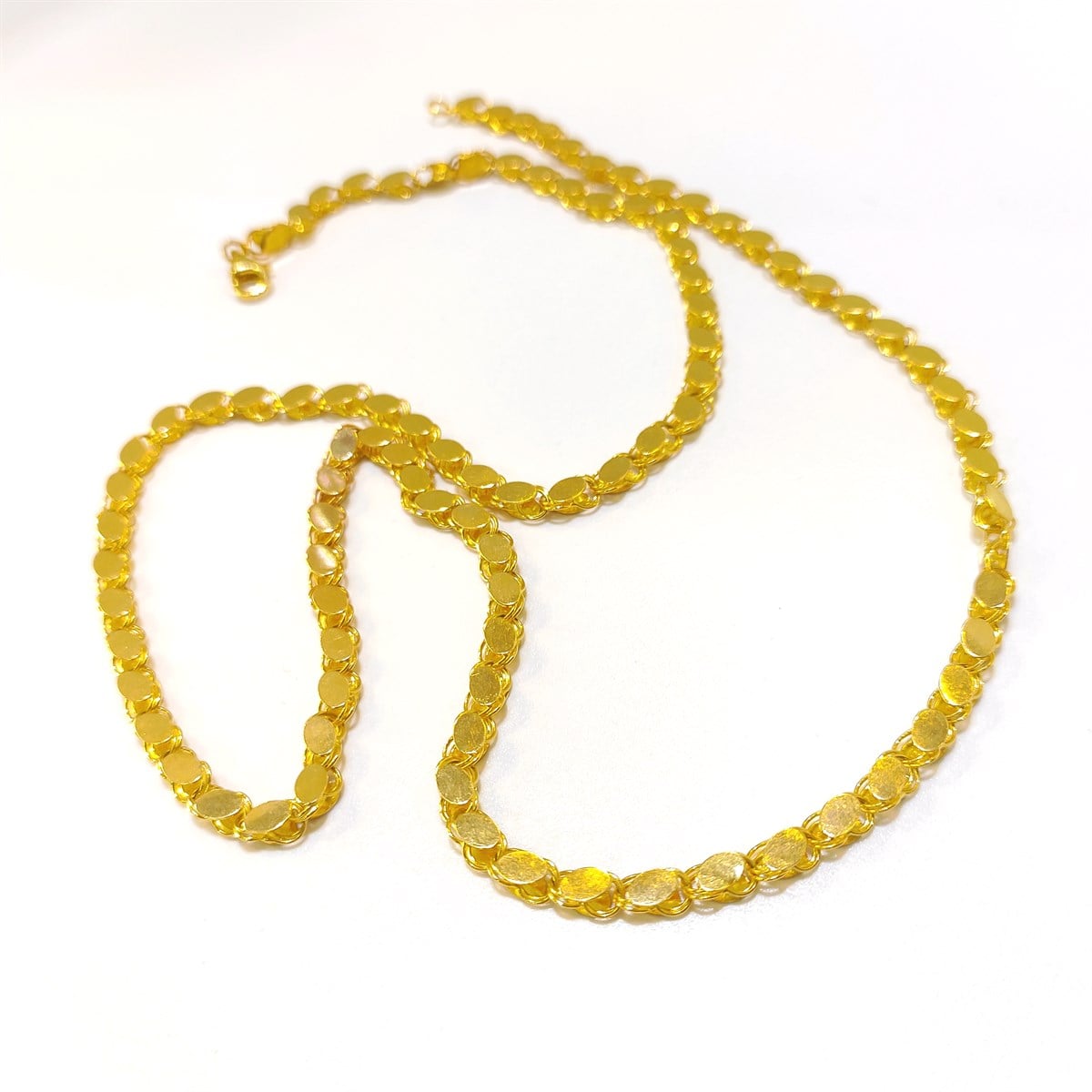 55cm 4.5mm Pullu Arpa Zincir 14 Ayar Altın 1080P HD VİDEOLU