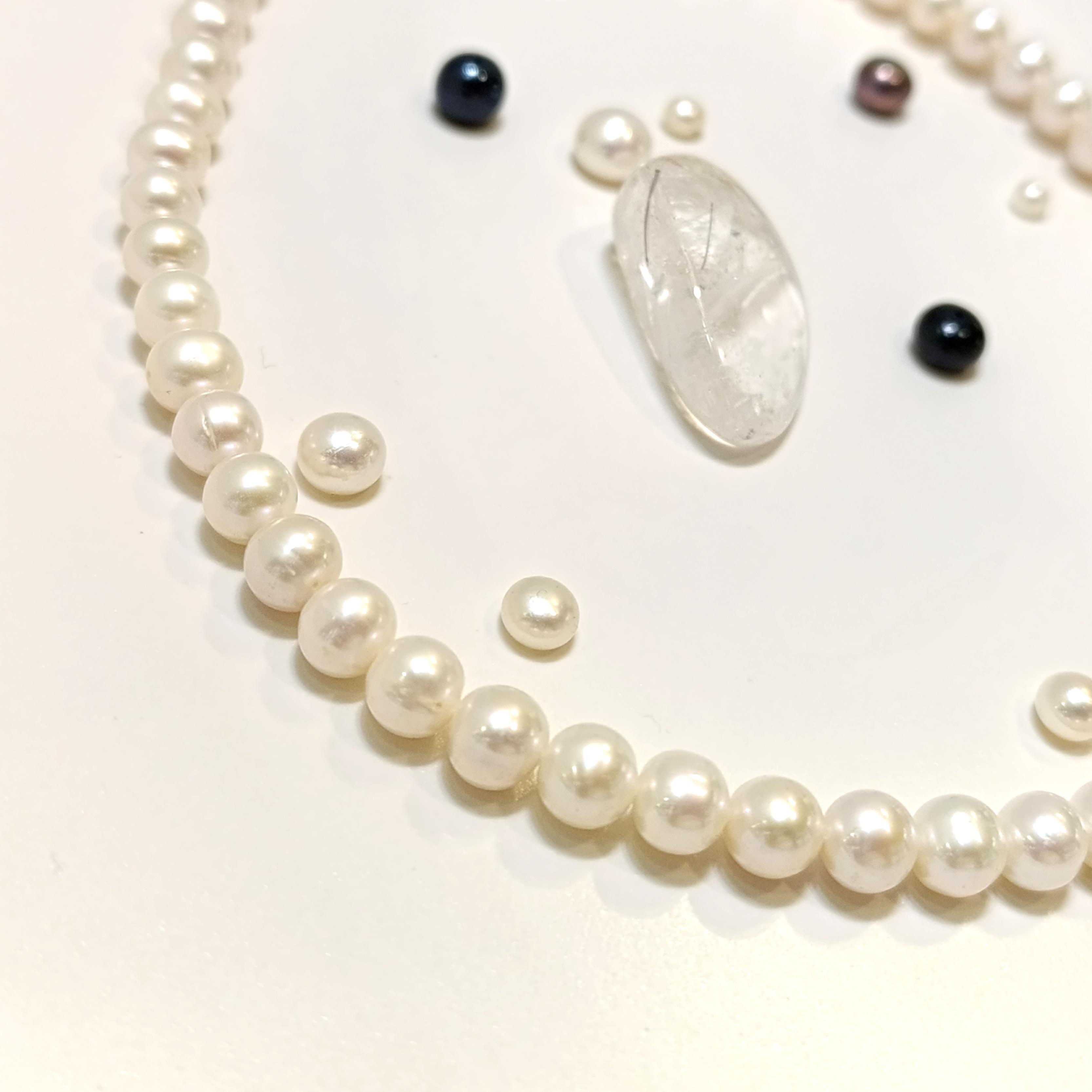 7.5mm Dizi İnci Kolye Ucu 14 Ayar Altın 4K VİDEOLU