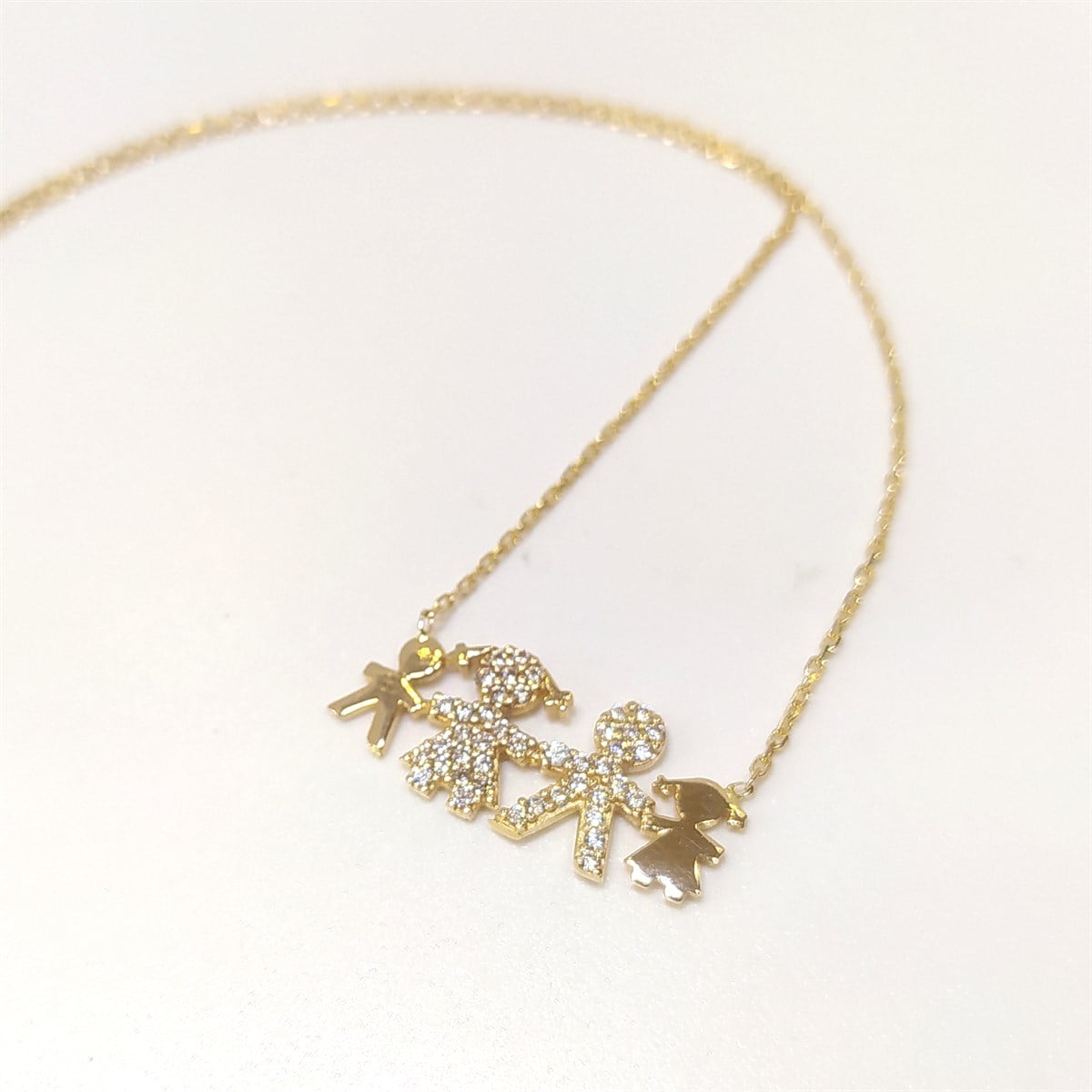 Aile Kolye 14 Ayar Altın 