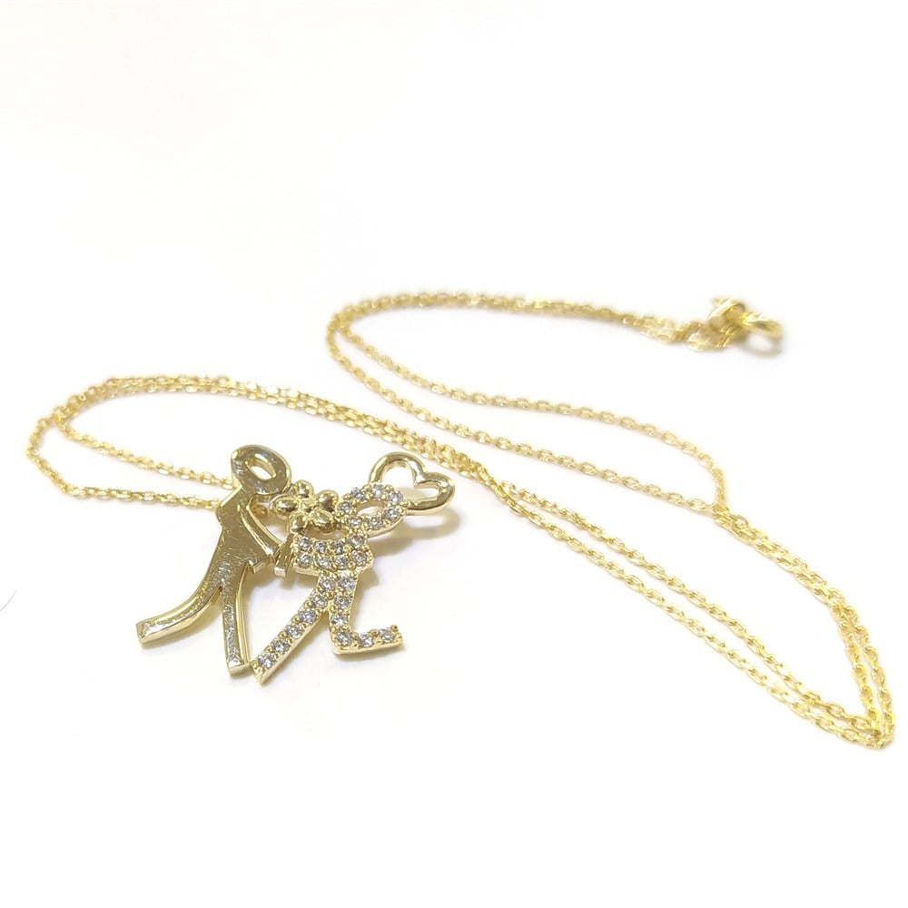 Aşıklar Kolye 14 Ayar Altın