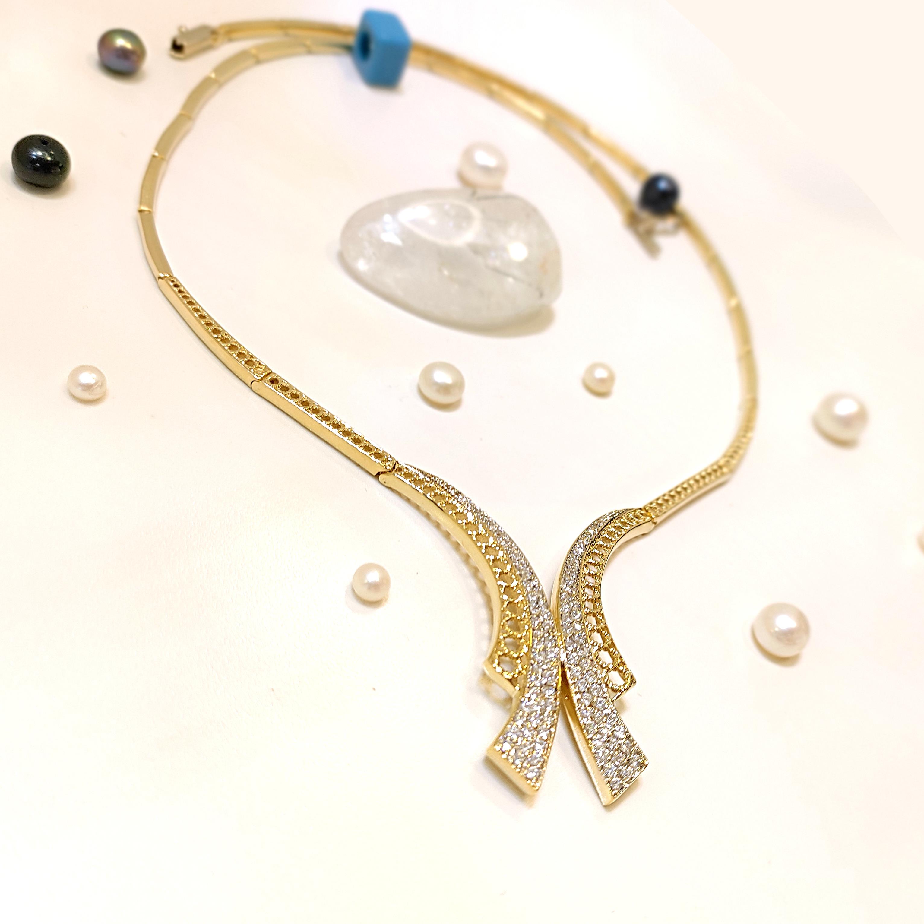 Atkı Gerdanlık Kolye 14 Ayar Altın  HD VİDEOLU